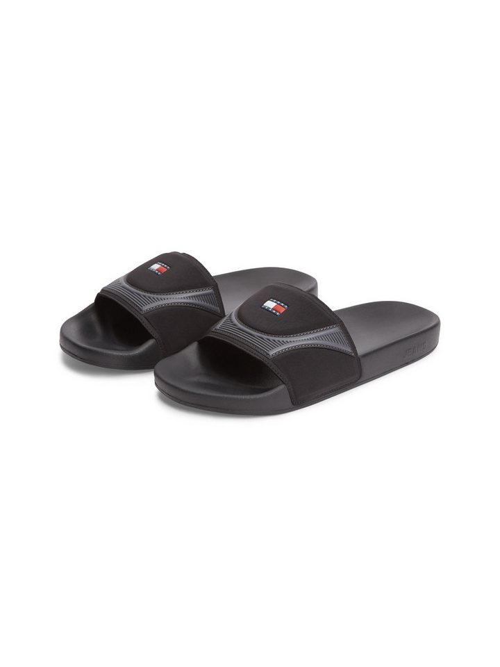 Tommy Jeans TOMMY JEANS SEASONAL POOL SLIDE Pantolette Poolslides, Sommerschuh, Schlupfschuh mit Kontrastbesätzen