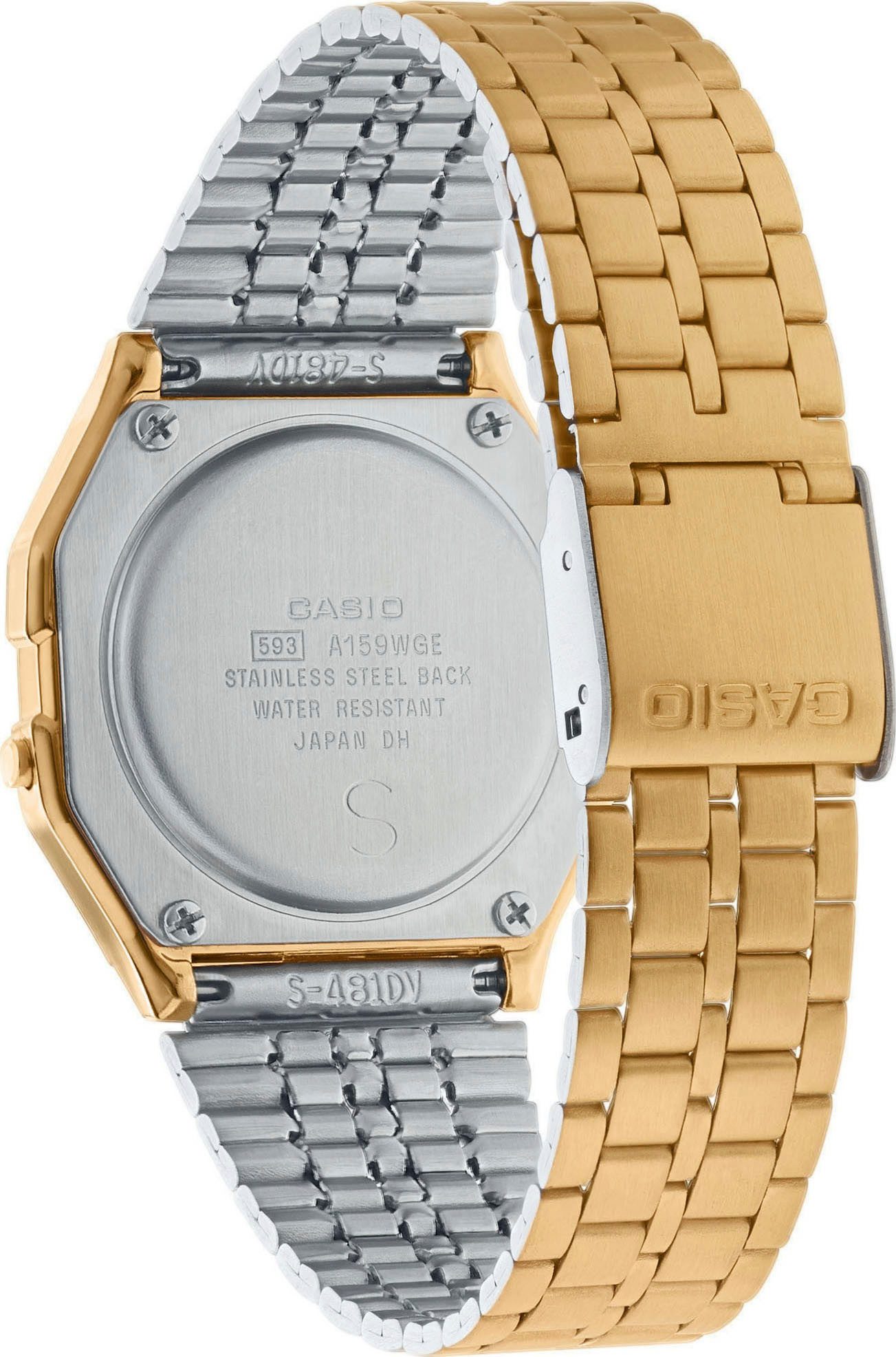 CASIO VINTAGE Chronograph A159WGEA-1EF, Quarzuhr, Armbanduhr, Damen, Herren, digital, retro, Stoppfunktion