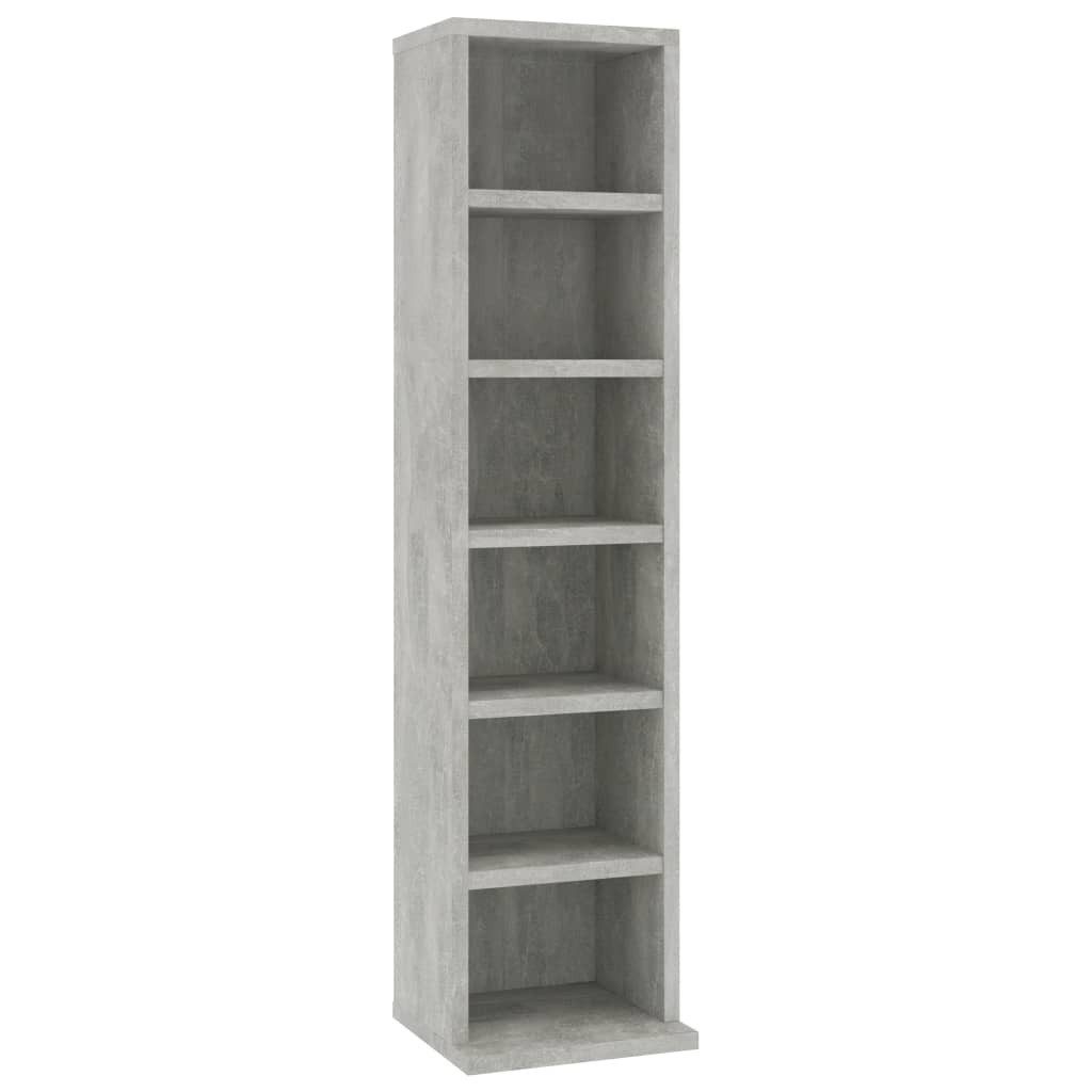 vidaXL Regal NA CD-Schrank Betongrau 21x20x88 cm Spanplatte