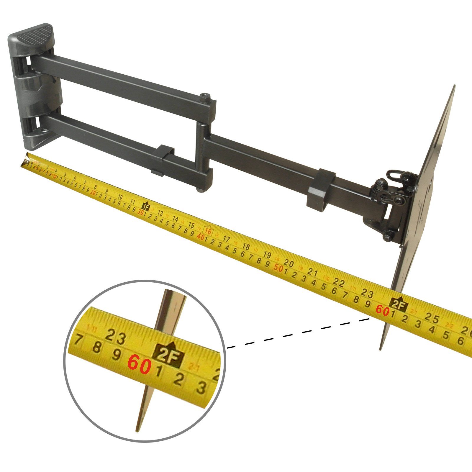 Drall Instruments TV-Wandhalterung S89B, (bis 55 Zoll, 1-tlg., 1, Universal Wandhalterung für 15-55 Zoll LCD LED OLED Fernseher VESA 200)