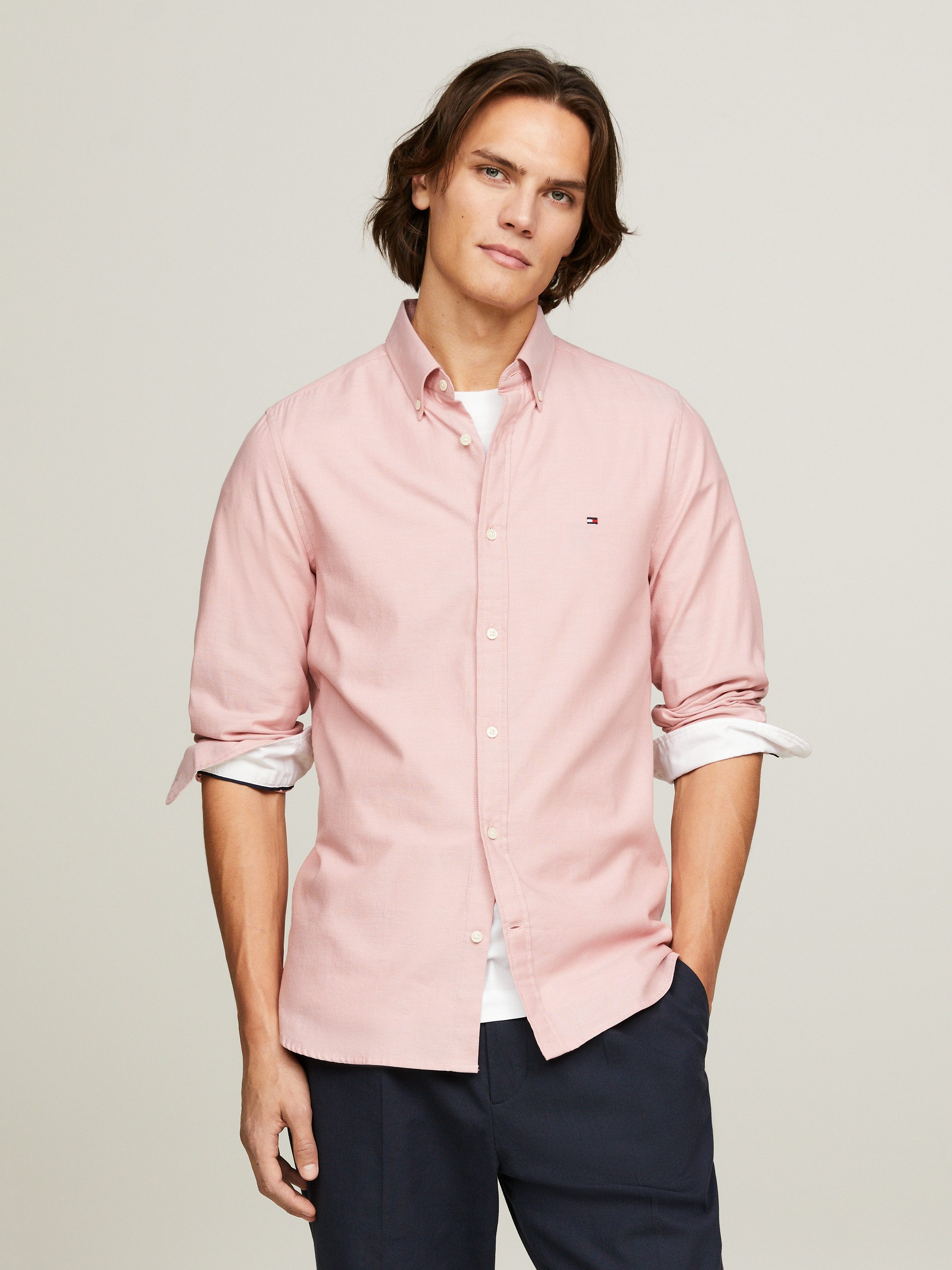 Tommy Hilfiger Langarmhemd FLEX DOBBY SF günstig online kaufen