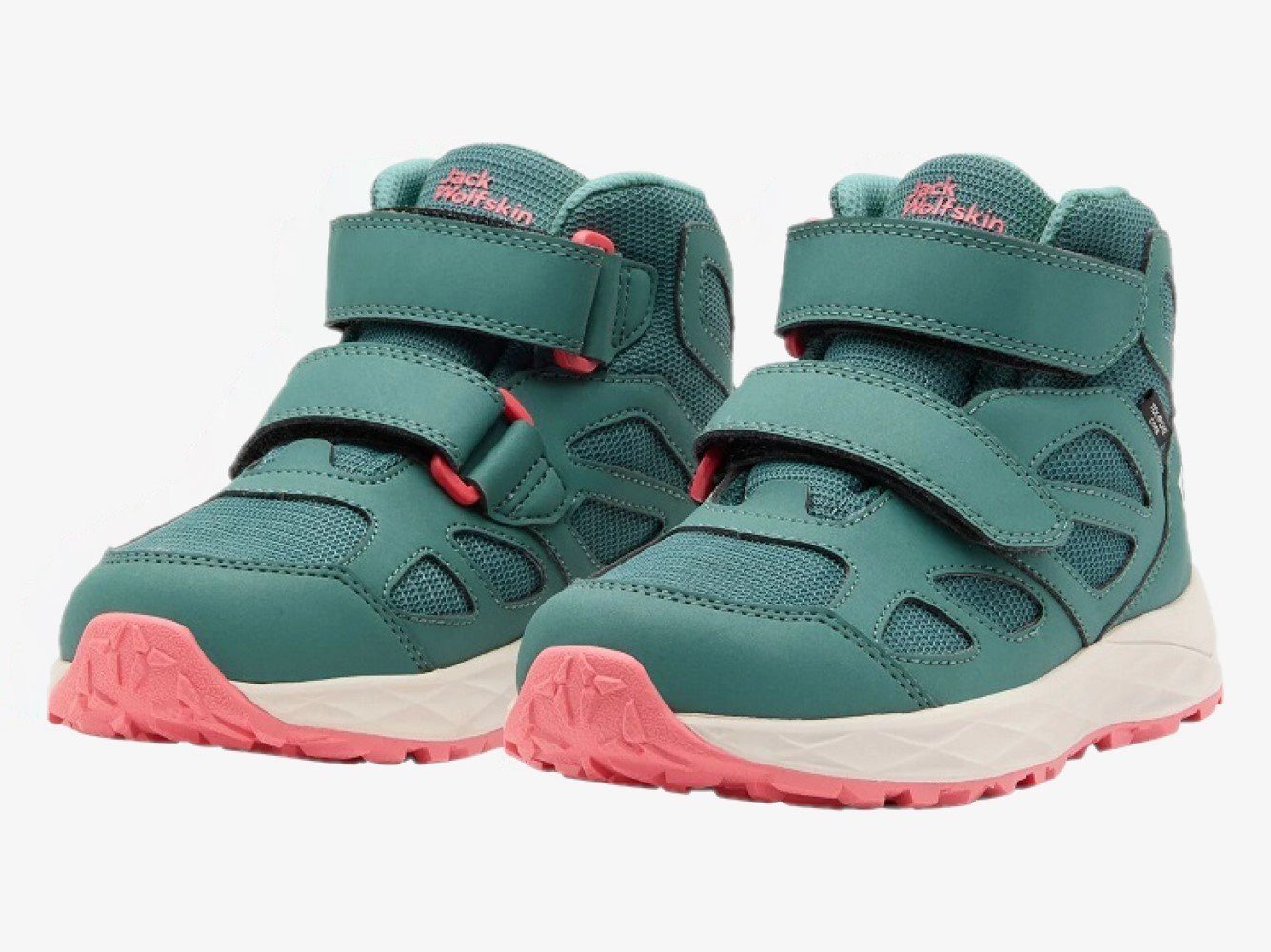 Jack Wolfskin Woodland 2 Texapore Mid VC (Klett­ver­schluss, wasserdicht) jade grün Wanderschuh