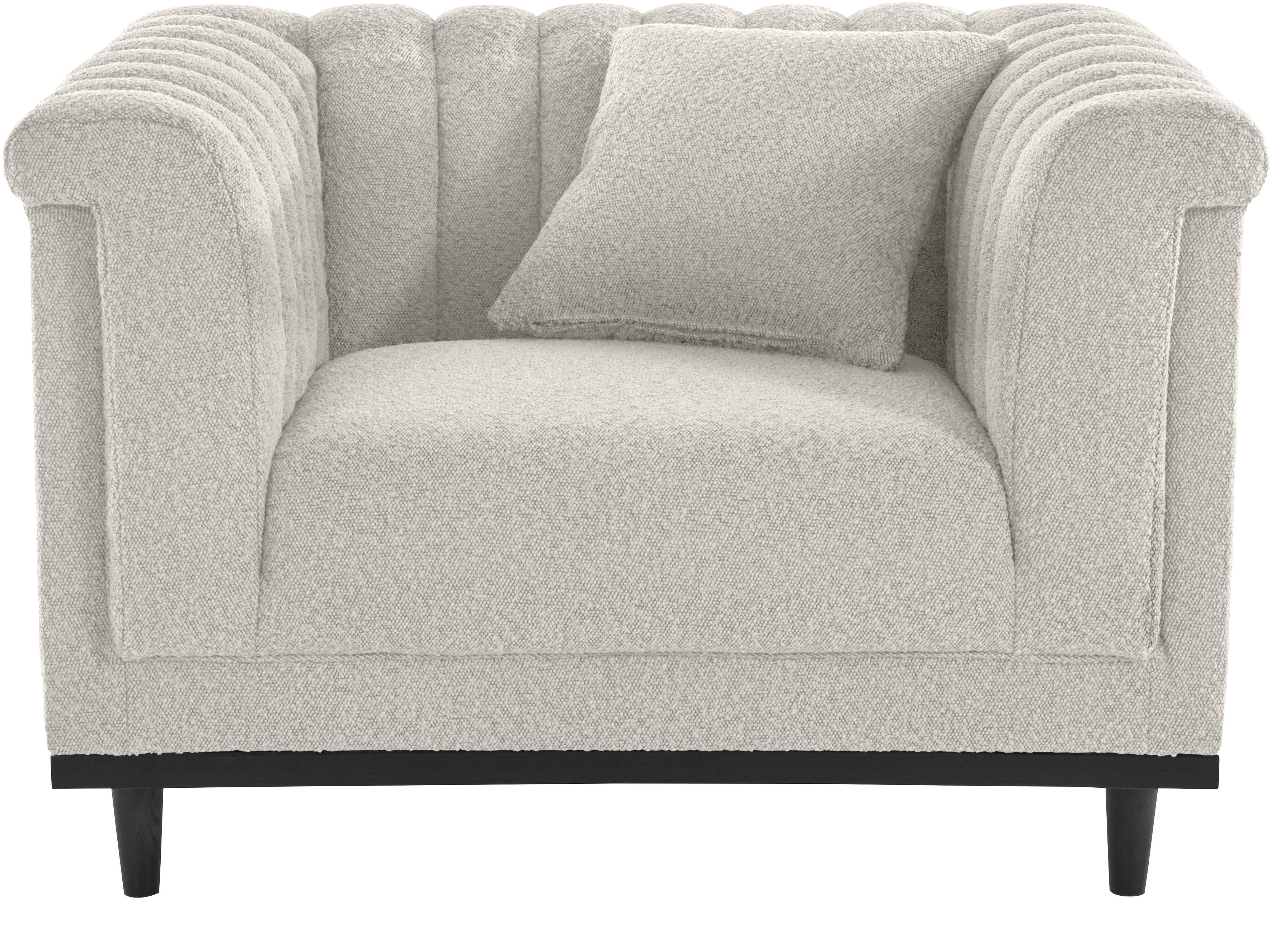 Home affaire Cocktailsessel Chamby New Sessel, im Bouclé-Strukturbezug mit Steppung im Lehnenbereich