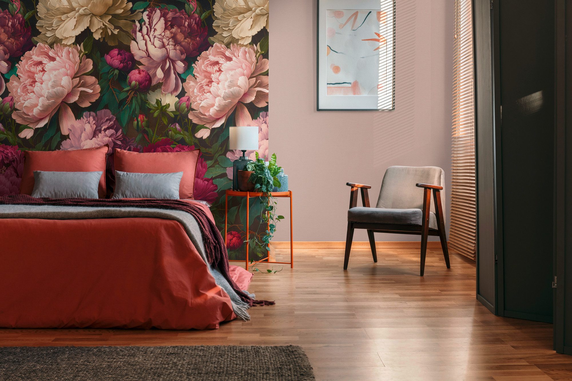 living walls Fototapete THE WALL III Blumen-Tapete Motivtapete Rosen Blumen günstig online kaufen