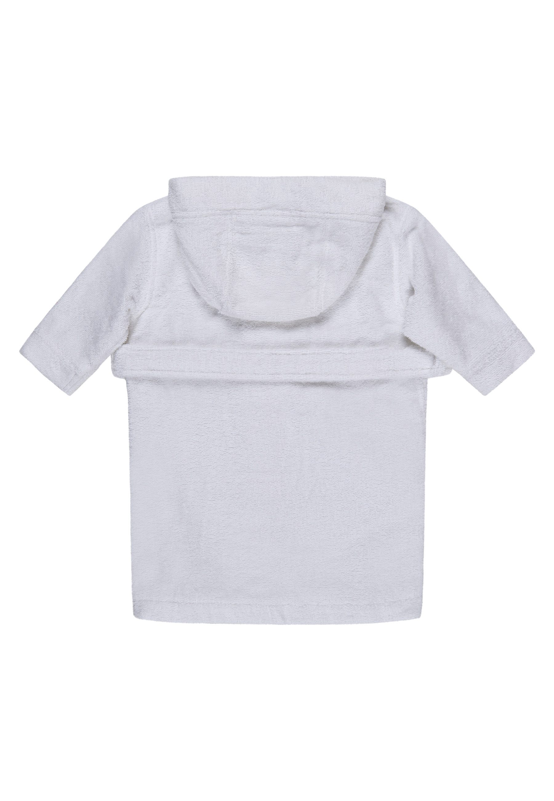 Sterntaler® Babybademantel Bademantel BÄR Bo, lange Arme, Oberstoff: 100 % Baumwolle, aus saugfähiger Baumwolle, kuschelweiche Frotteequalität, mit Kapuze und Gürtel, edle Holzknöpfe, Knöpfe, Bademantel aus weichem Frottee, Kapuze, Knöpfe, Gürtel