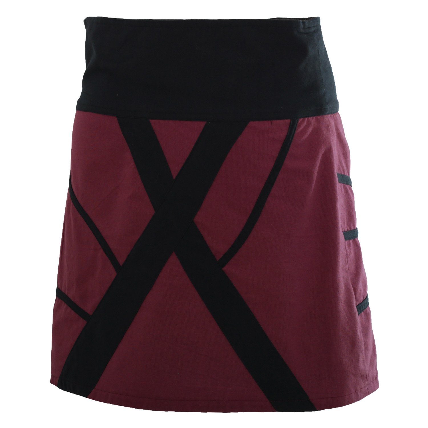 PUREWONDER Wickelrock Damen Rock mit Mandala-Blume günstig online kaufen