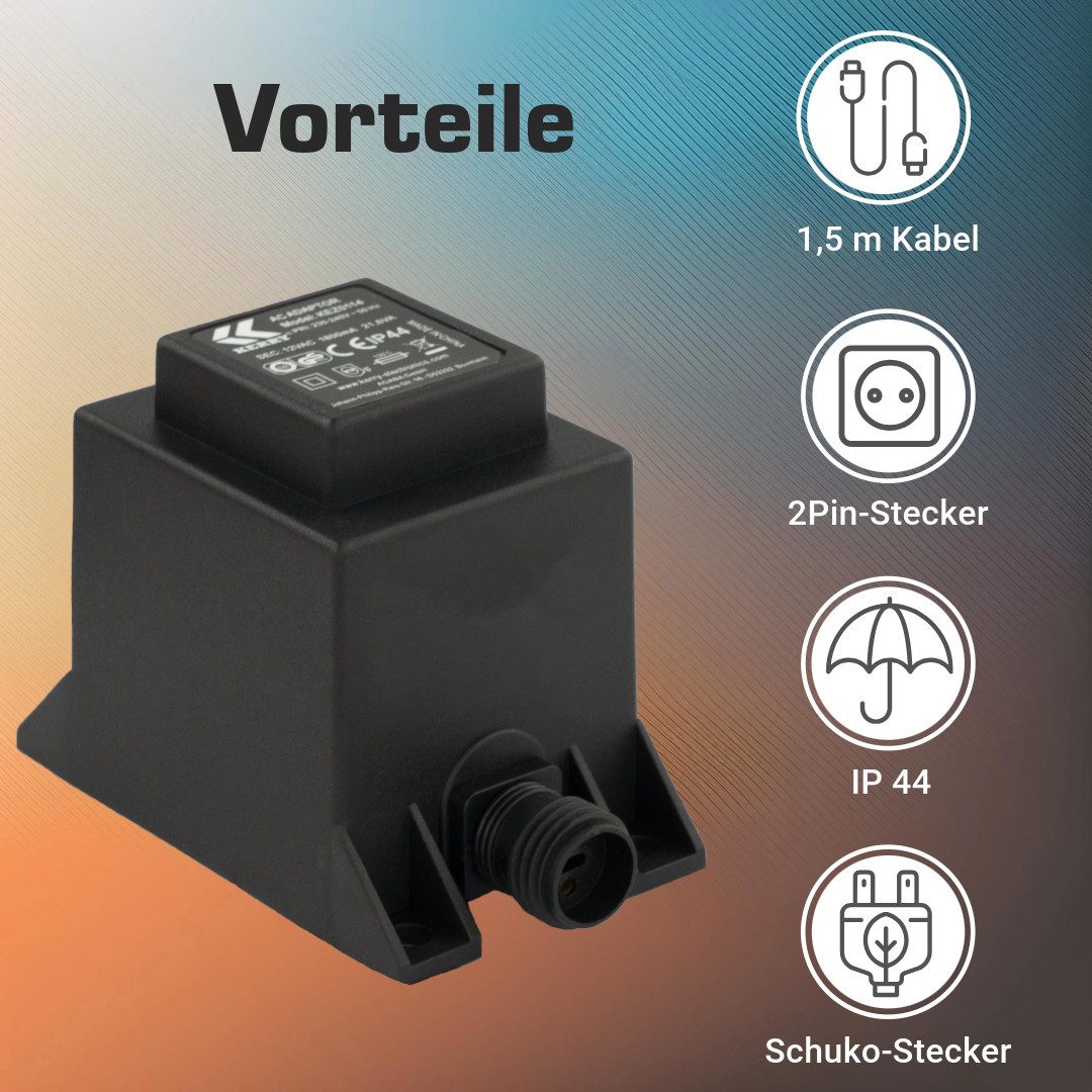 KERRY 12V 21,6VA/21,6W Trafo/Transformator AC/AC IP44 LEDBeleuchtung kez0114 LED Trafo