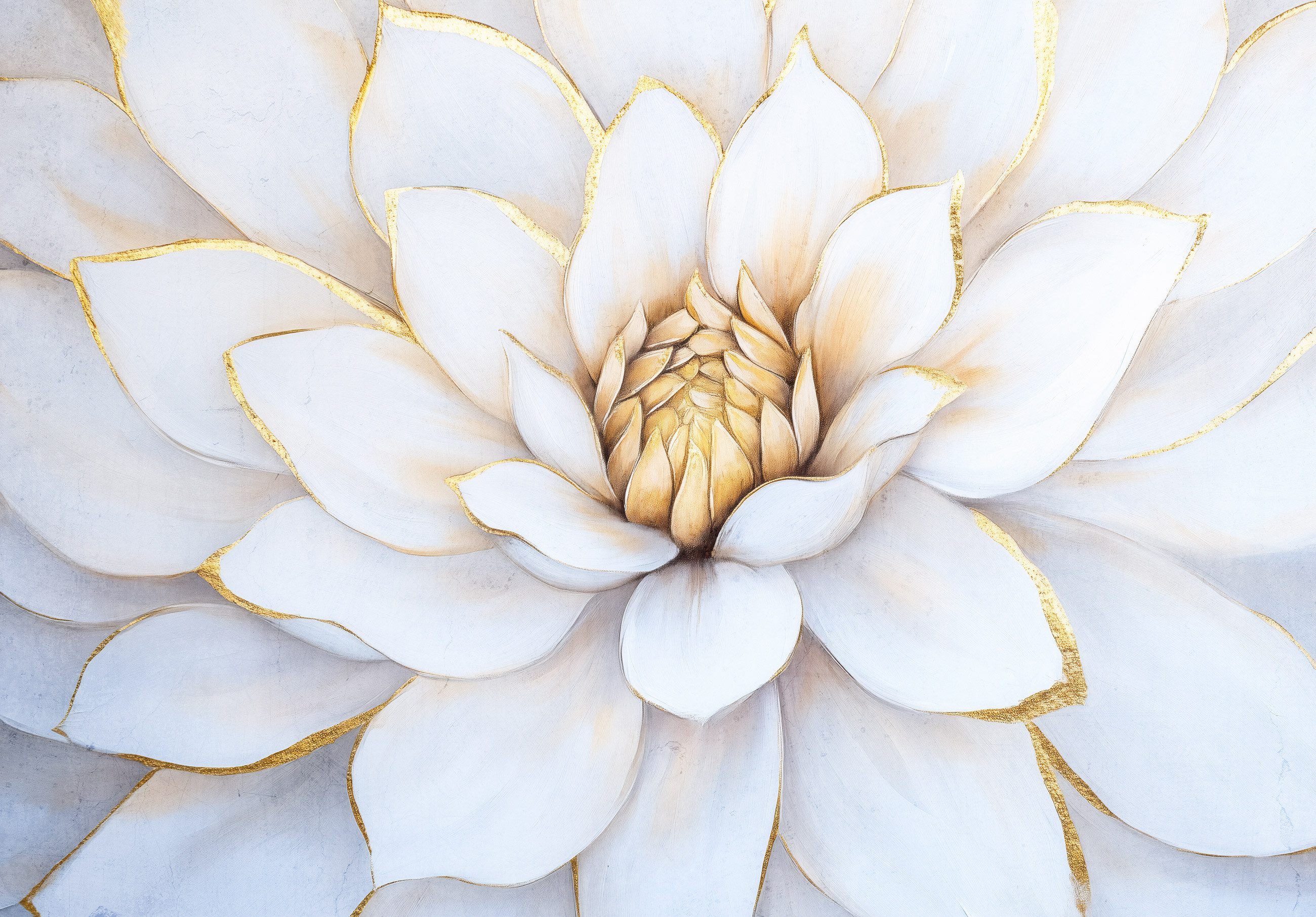 Wallarena Fototapete Blume Gold Grau Natur günstig online kaufen