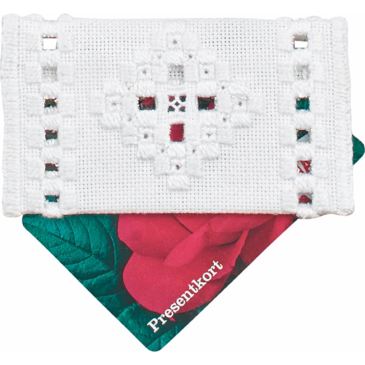 Permin Kreativset Permin Hardanger Etui Stickpackung "Weiß I", Zählmuster, 6x9,5cm..., (embroidery kit by Marussia)