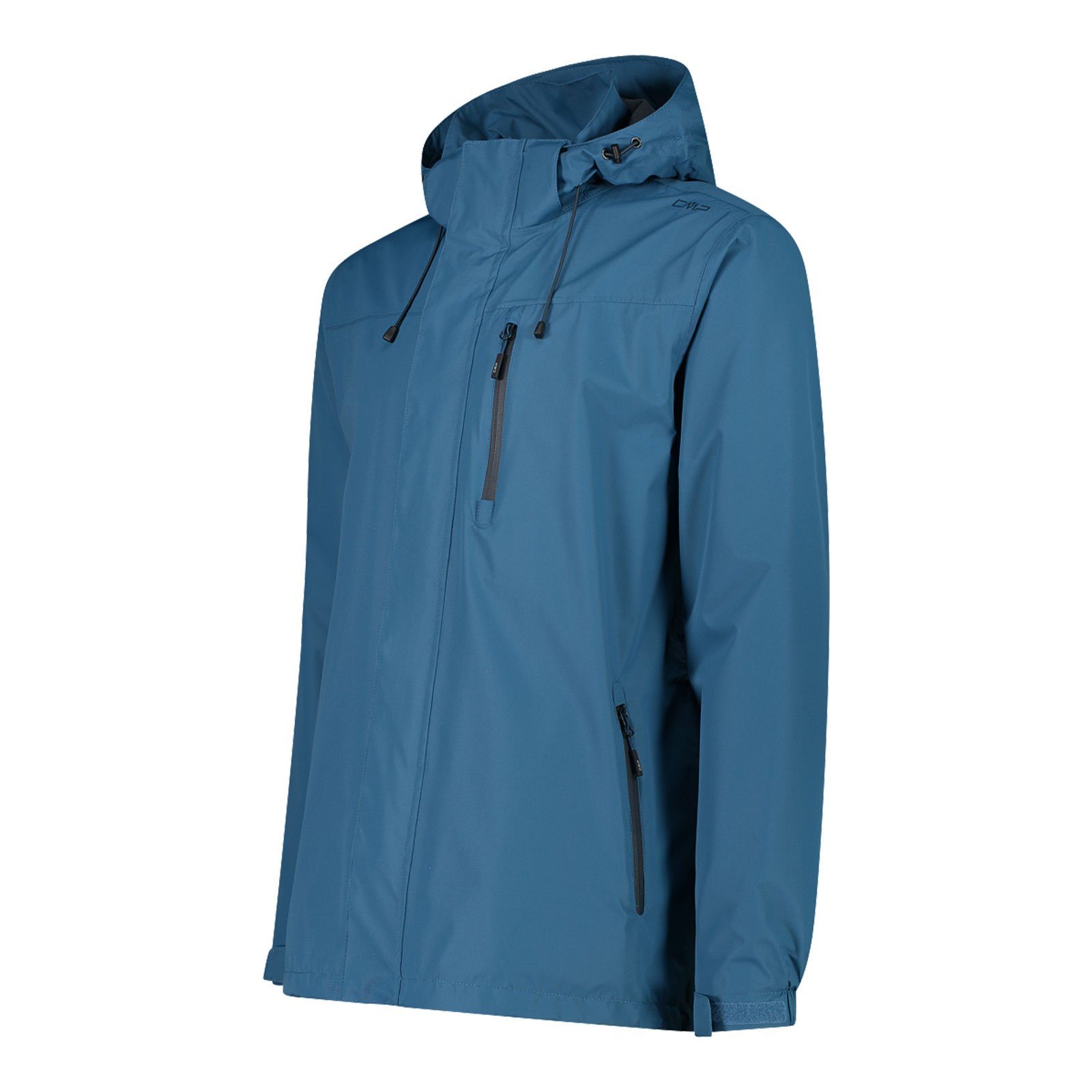 mit Verstauen dusty M879 der Regenjacke Hood Jacke Zip Packtasche zum Man CMP integrierter blue Jacket