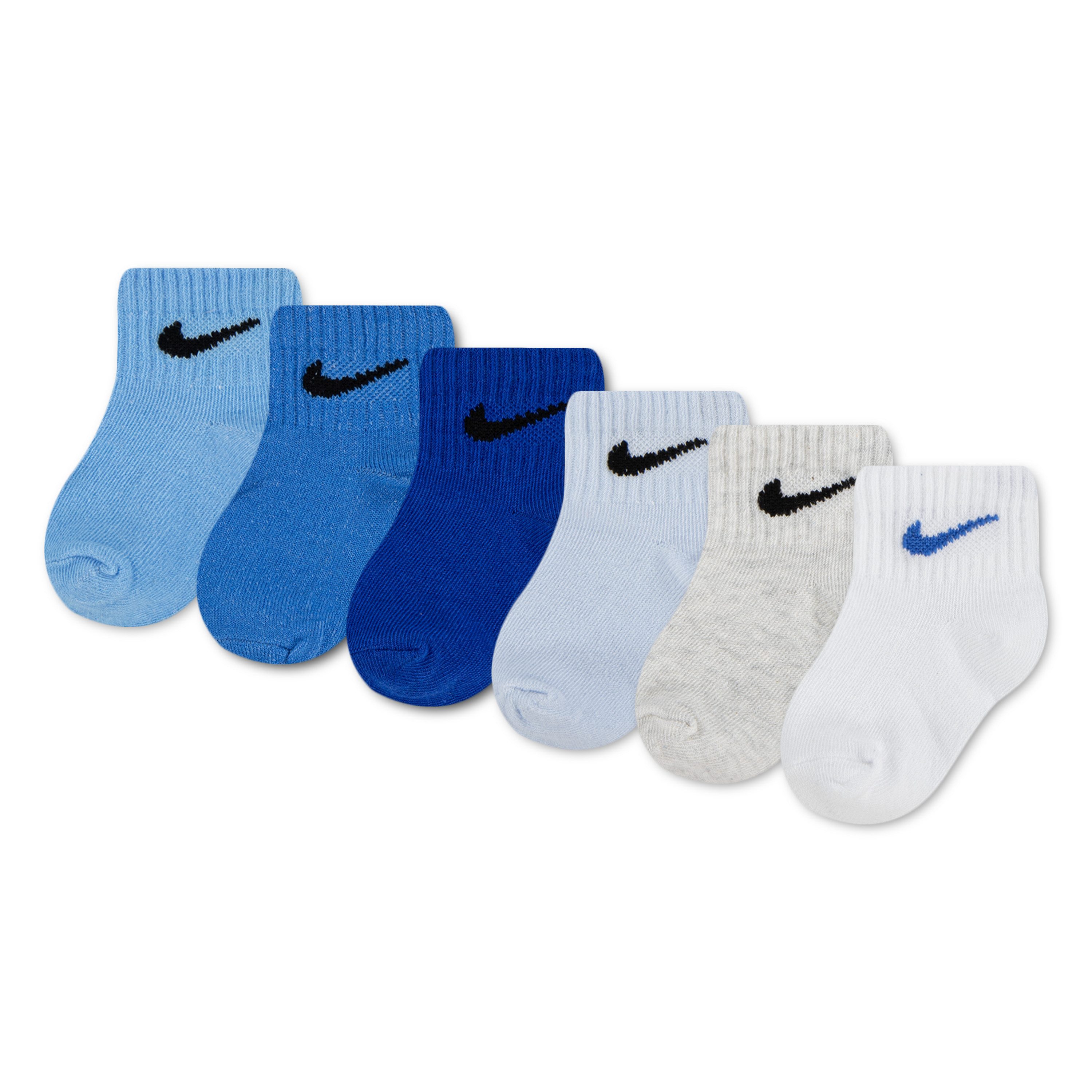 Nike Sportswear Socken NHN SWOOSH 6PK INFANT ANKLE SO (6-Paar) für Babys, 6er-Set, weiches, elastisches Material, elastischer Bund