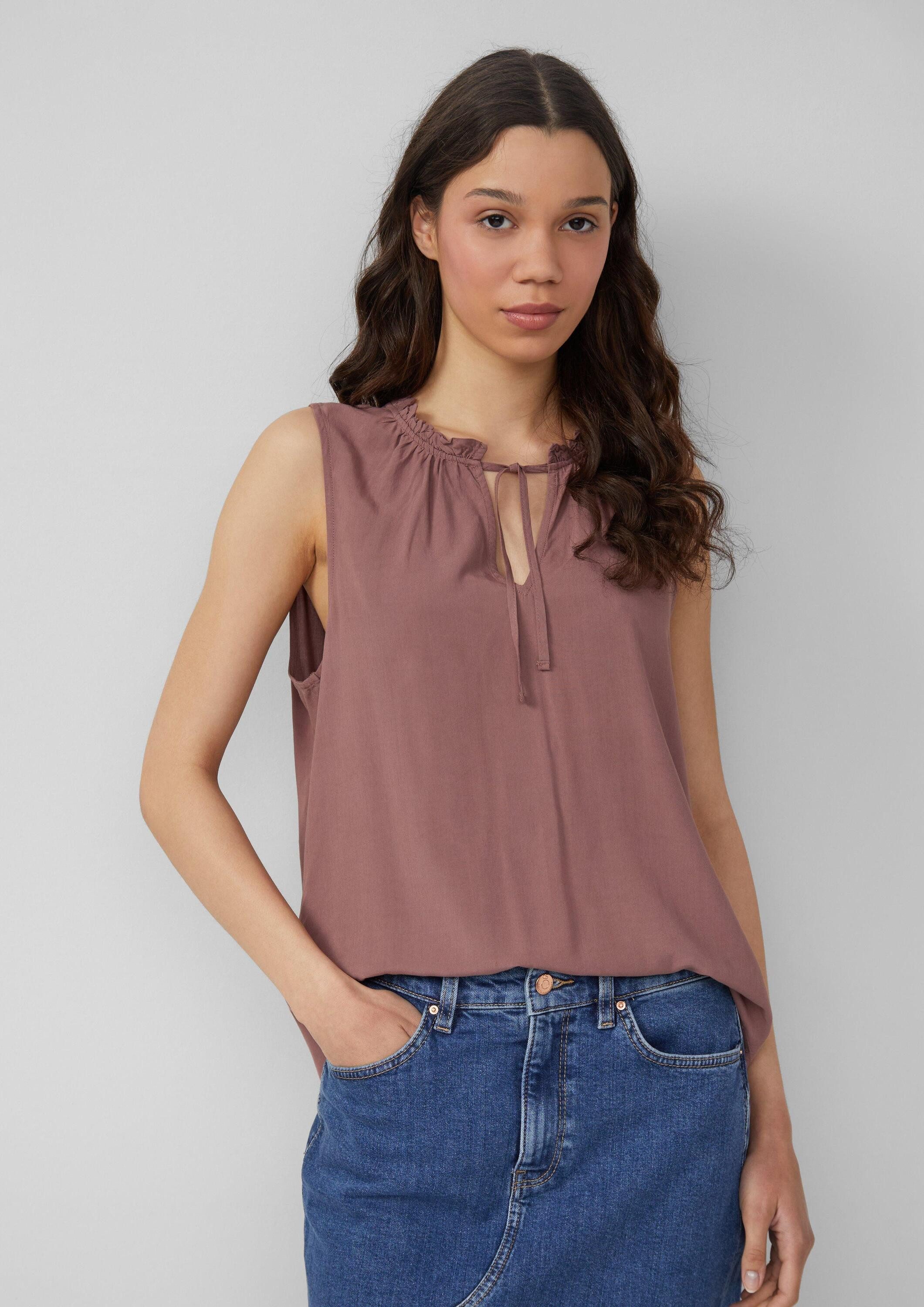 QS Blusentop Bluse Blusentop aus Viskose günstig online kaufen