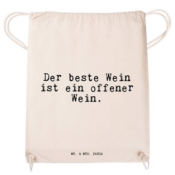 Mr. & Mrs. Panda Sporttasche Der beste Wein ist... - Transparent - Geschenk, Weintrinker, lustig, (1-tlg)