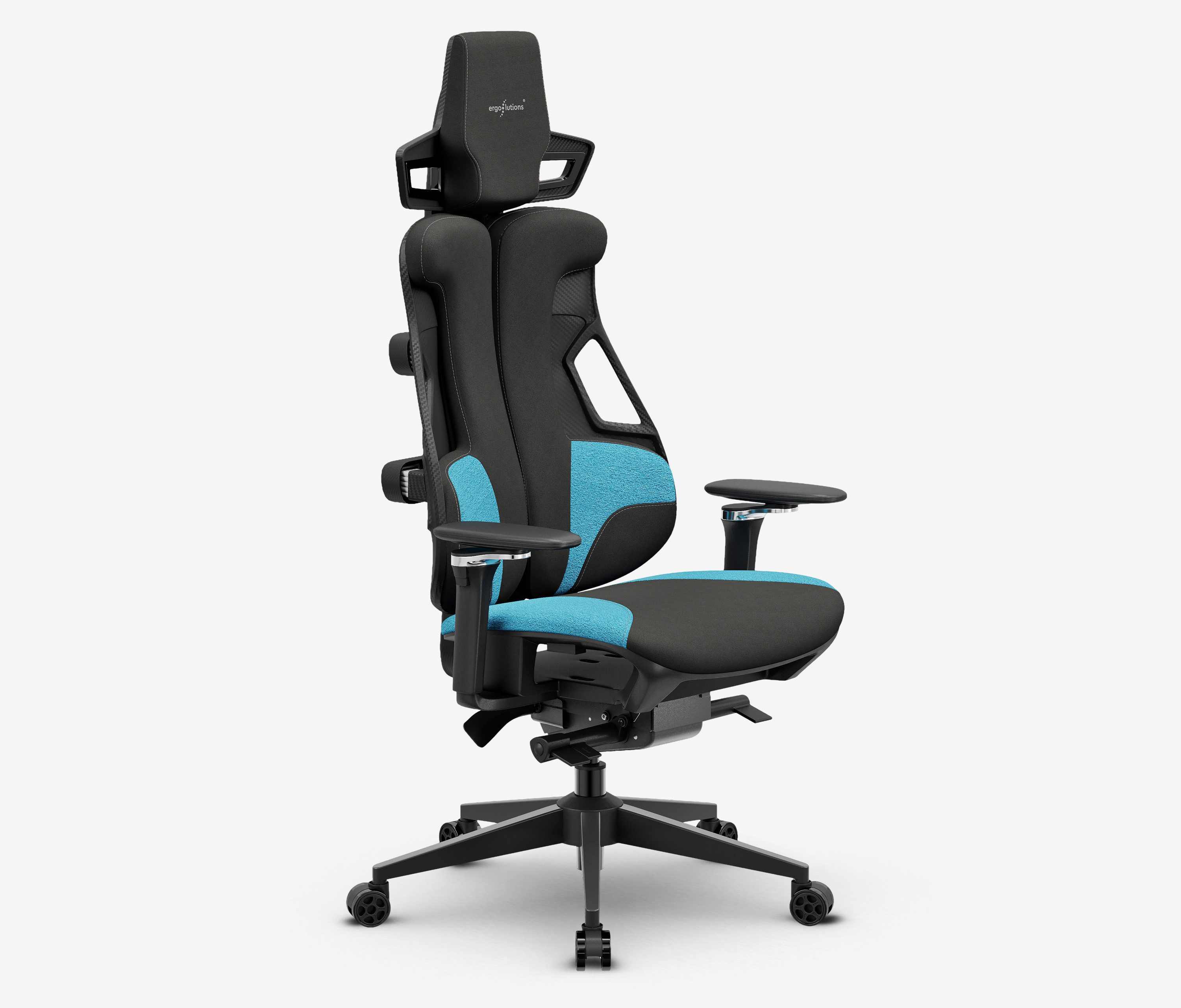 Ergolutions Gaming Chair ergonomisch in drei Farben, 7 Jahre Garantie / Sitzneigung / Schiebesitz / Carbon Look