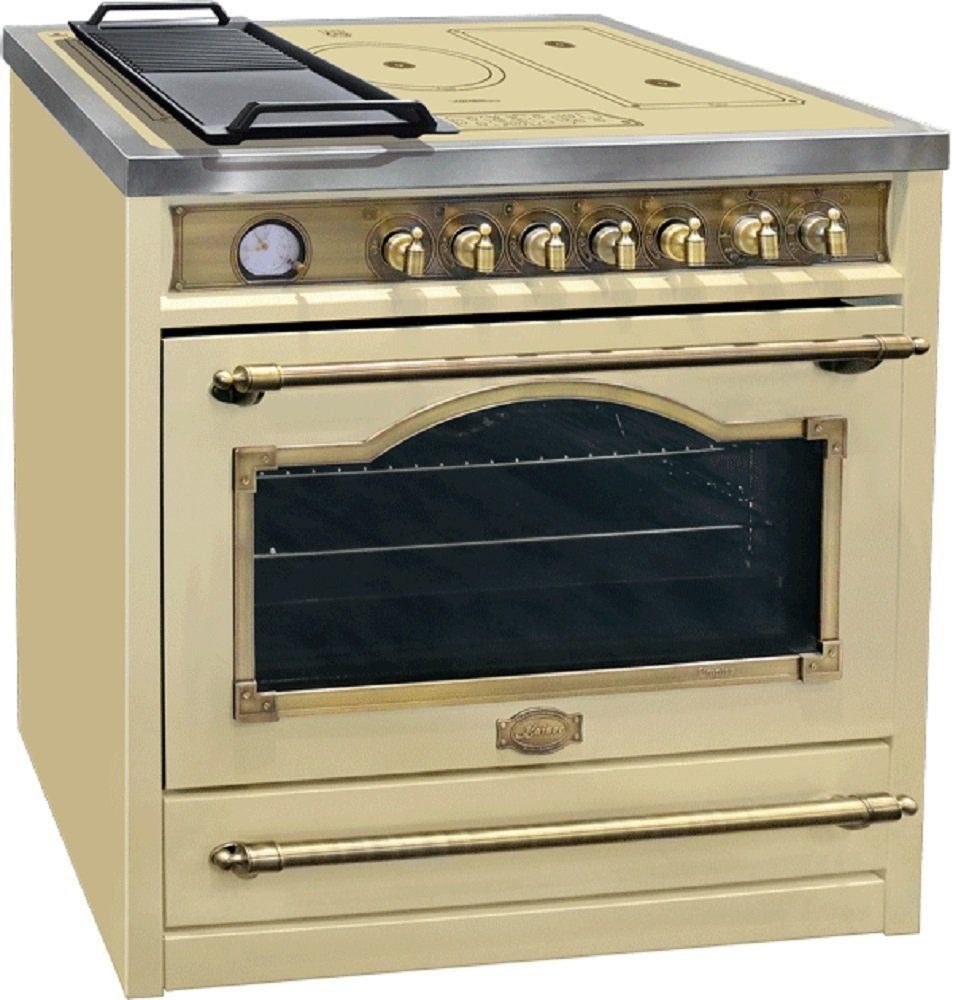 Kaiser Küchengeräte Induktions Herd-Set HC 93655 IElfEm+A 9423 ElfBE ECO...., mit 1-fach-Teleskopauszug, Elektro Standherd 90 cm /115 L+Dunstabzugshaube, 90 cm