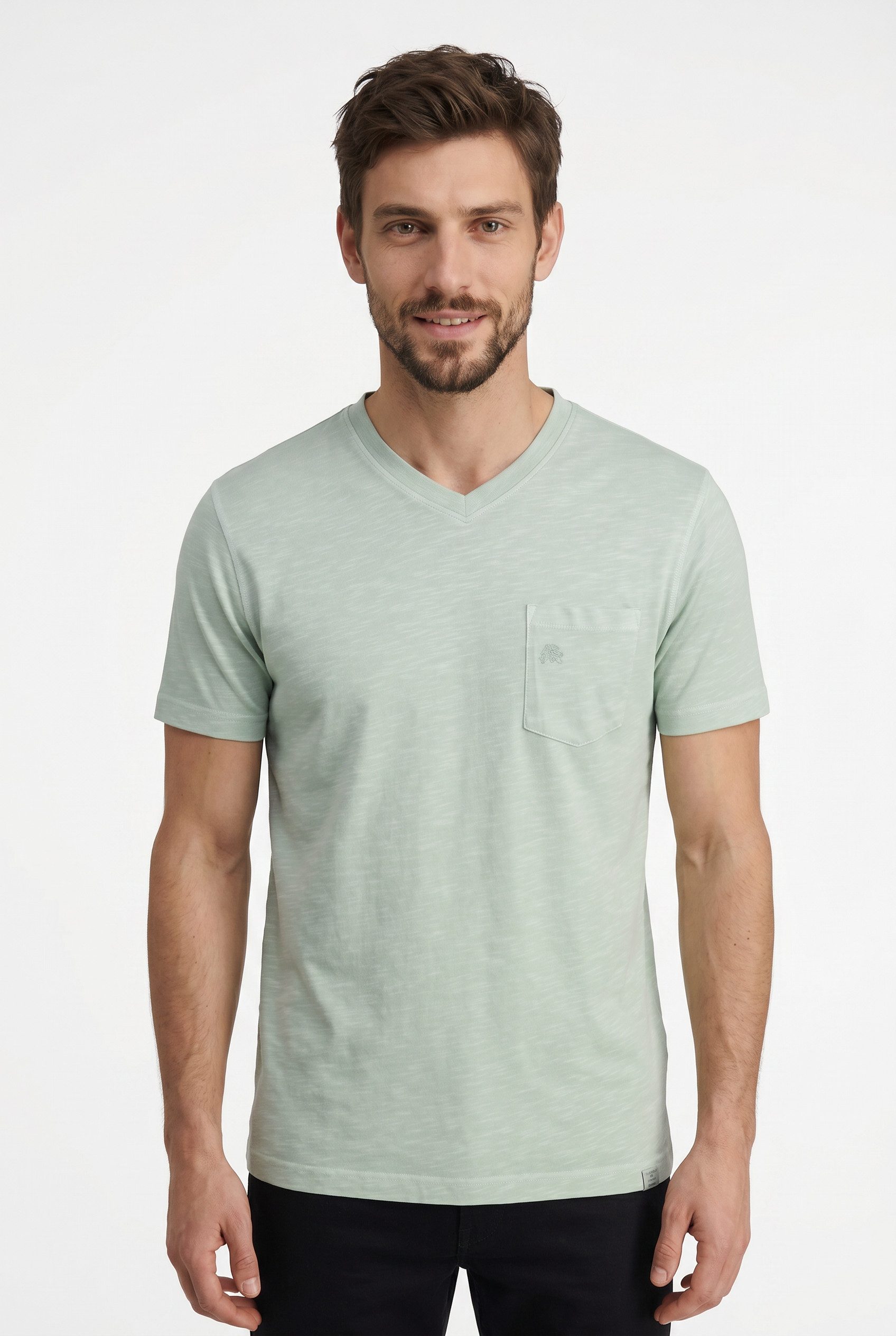 LERROS Kurzarmshirt Sommershirt mit V-Ausschnitt
