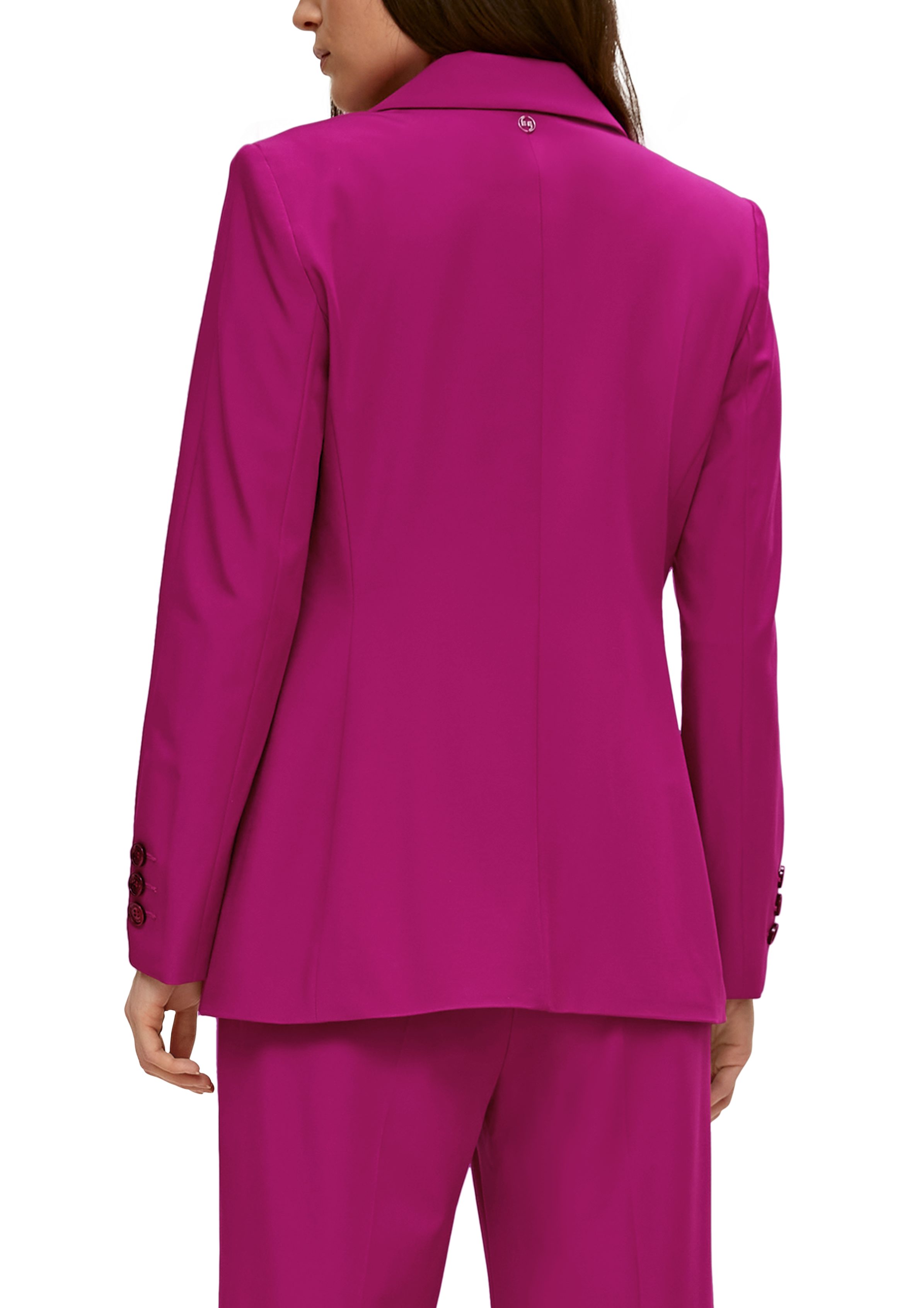 Blusenblazer Comma Longblazer magenta Viskose aus