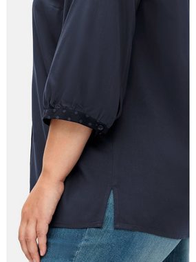 Sheego Shirtbluse Große Größen mit Chiffonpasse und Häkeldetails