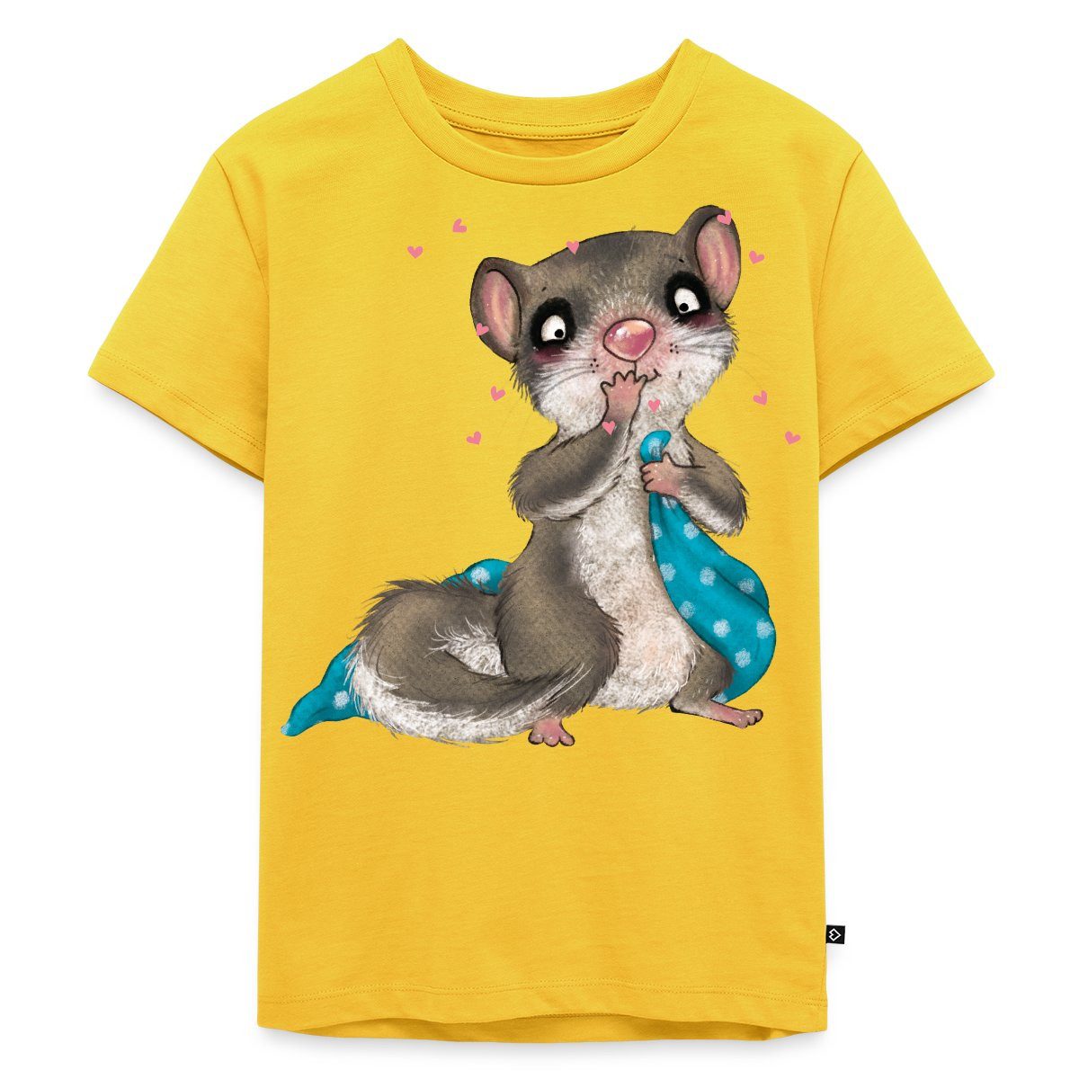 T-Shirt Der kleine Siebenschläfer Schnuffeldecke Mit Herz Kinder Premium T-Shi