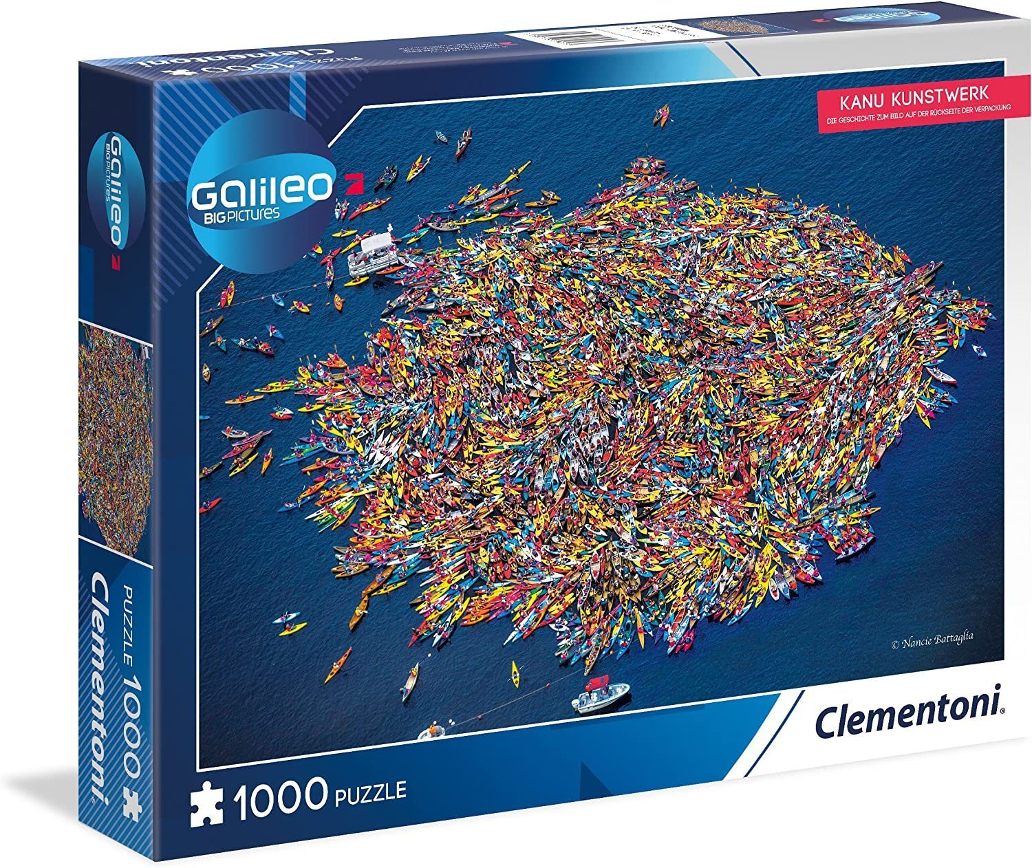 Clementoni® Puzzle Galileo Big Pictures Puzzle - Kanu Kunstwerk (1000 Teile), 1000 Puzzleteile