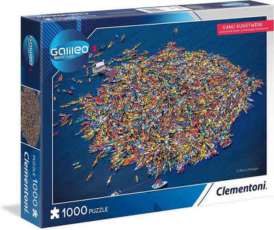 Clementoni® Steckpuzzle »Galileo Big Pictures Puzzle - Kanu Kunstwerk (1000 Teile)«, 1000 Puzzleteile