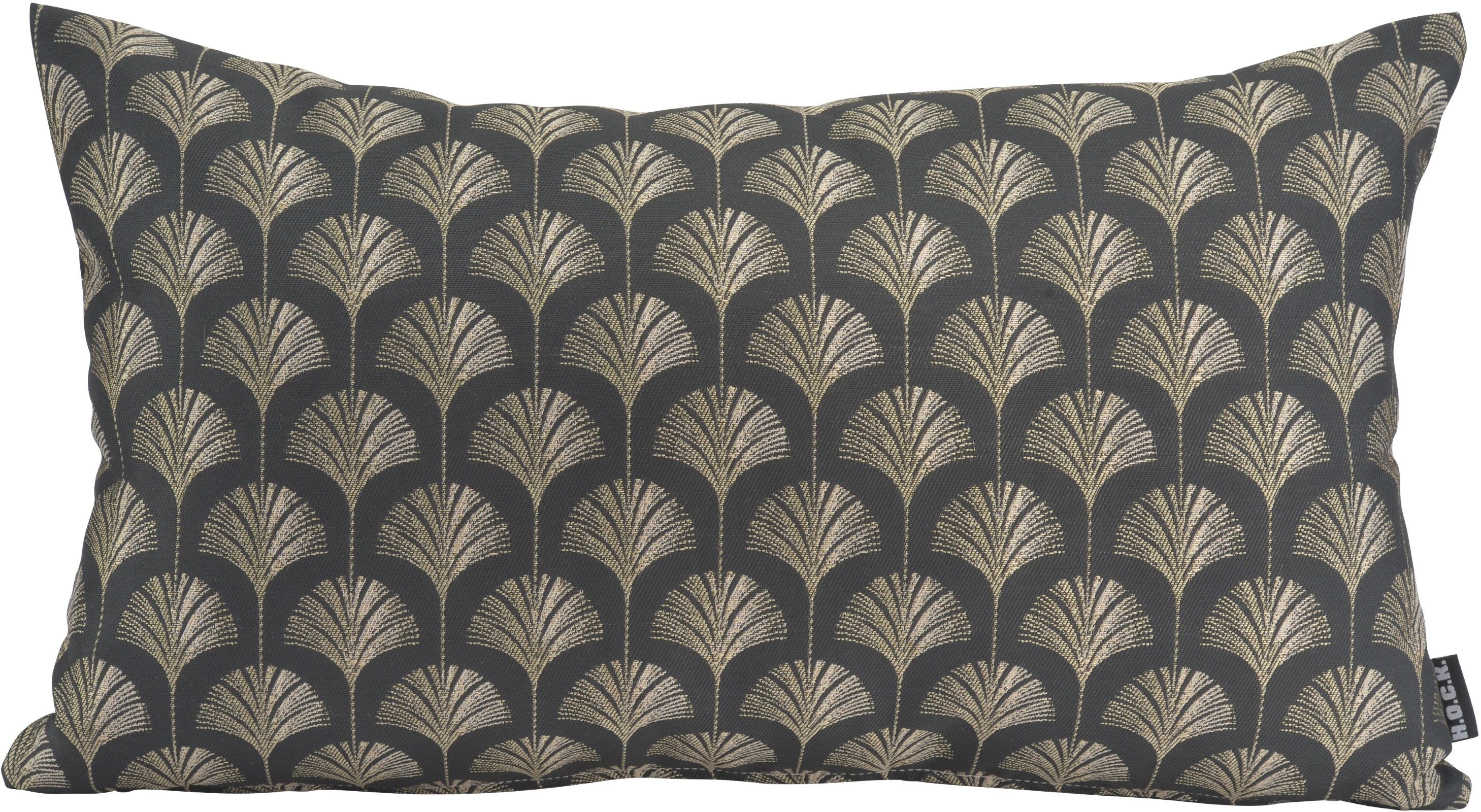 H.O.C.K. Dekokissen Erny, Sofakissen inkl. Füllung, 50x50cm, Dekokissen, Gingko-Muster