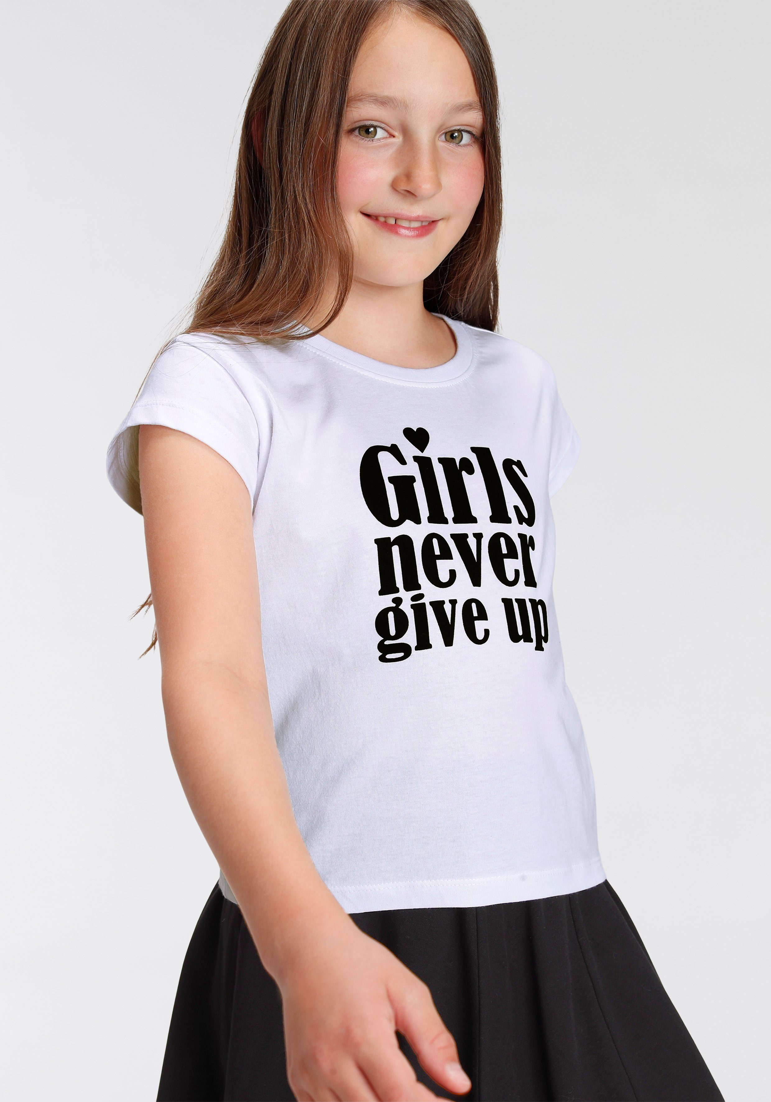 T-Shirt up KIDSWORLD kurze give Girls Form modische nerver