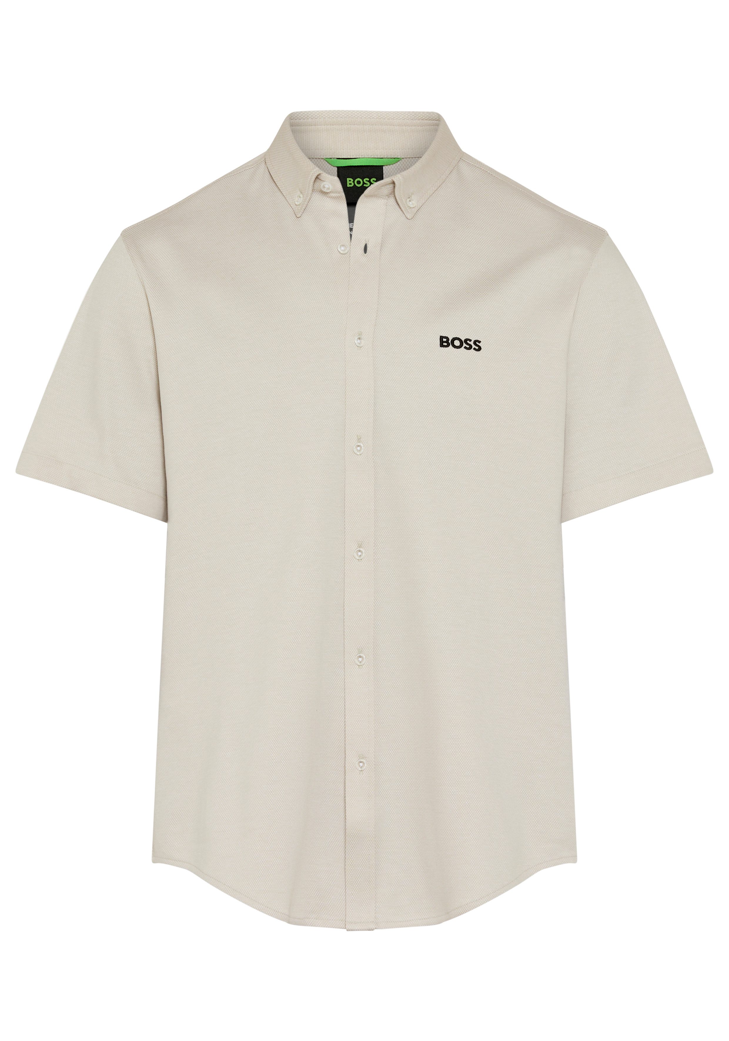 BOSS GREEN Kurzarmhemd Motion S Regular Fit, Button-down-Kragen, Kurzarm, Logo-Stickerei