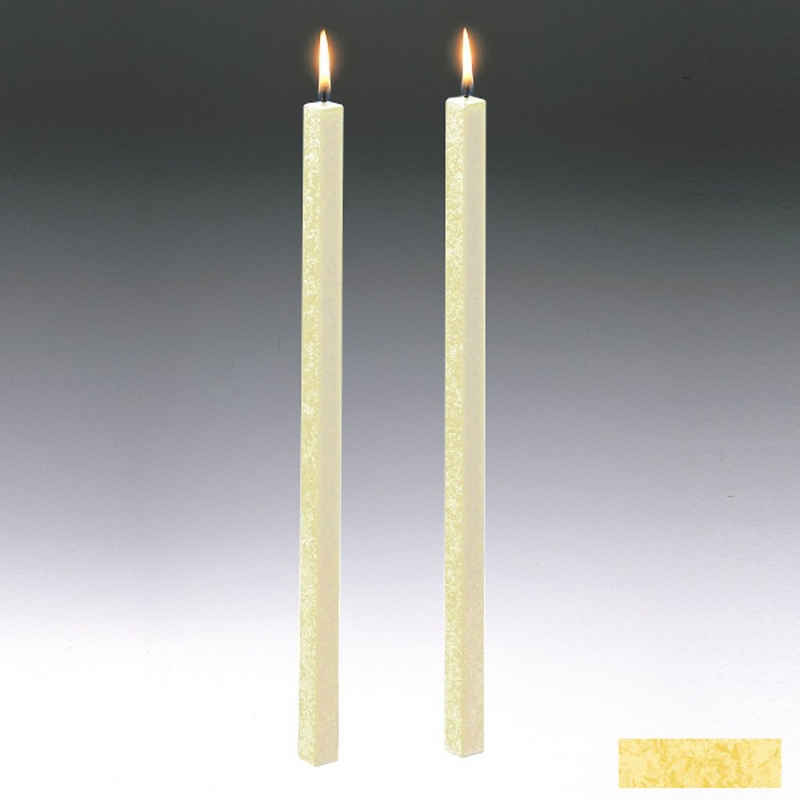 Amabiente Tafelkerze Kerze CLASSIC Vanillegelb 40cm - 2er Set