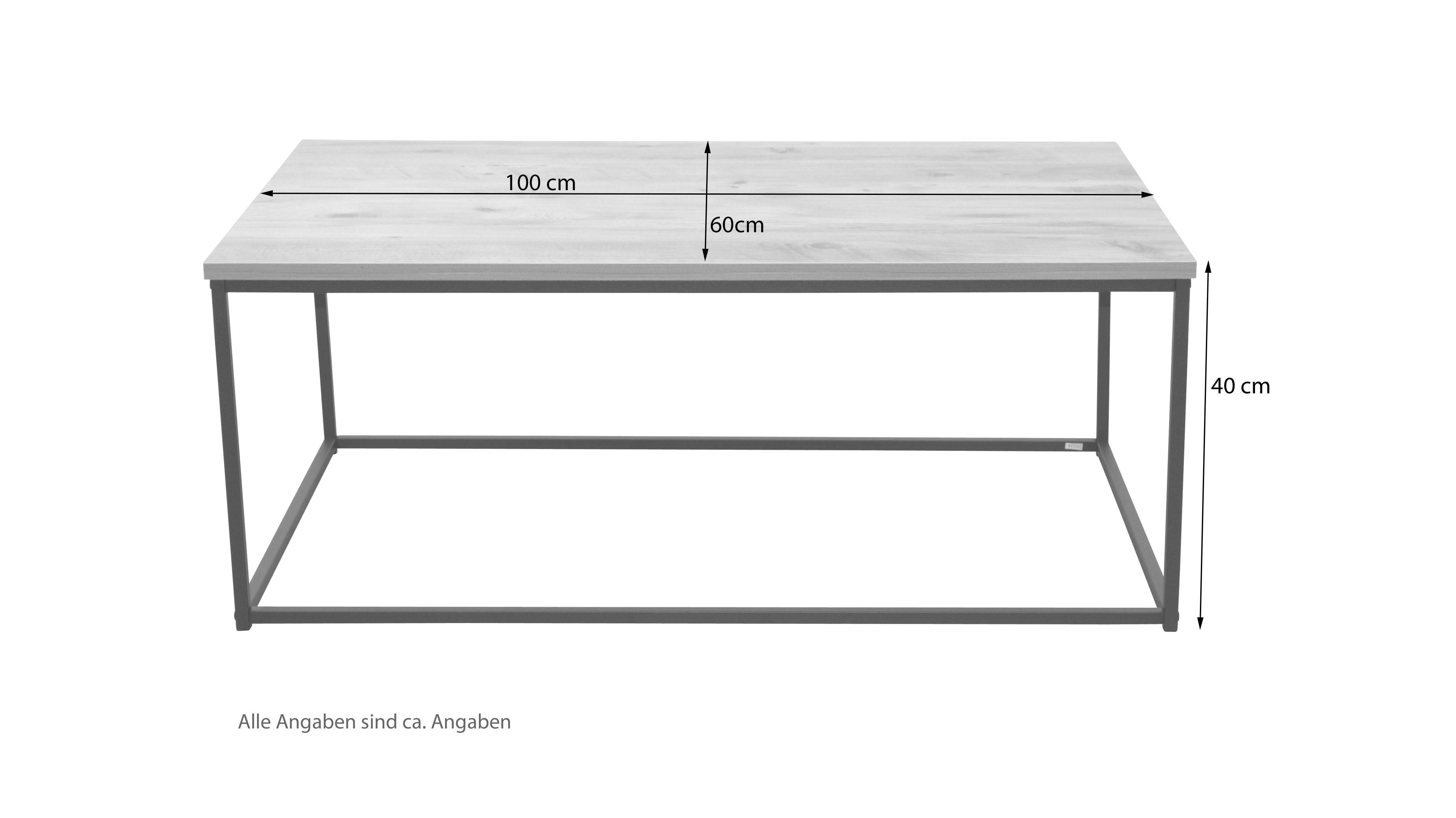 moebel-direkt-online cm) Couchtisch (Tischplatte Heike 100x60