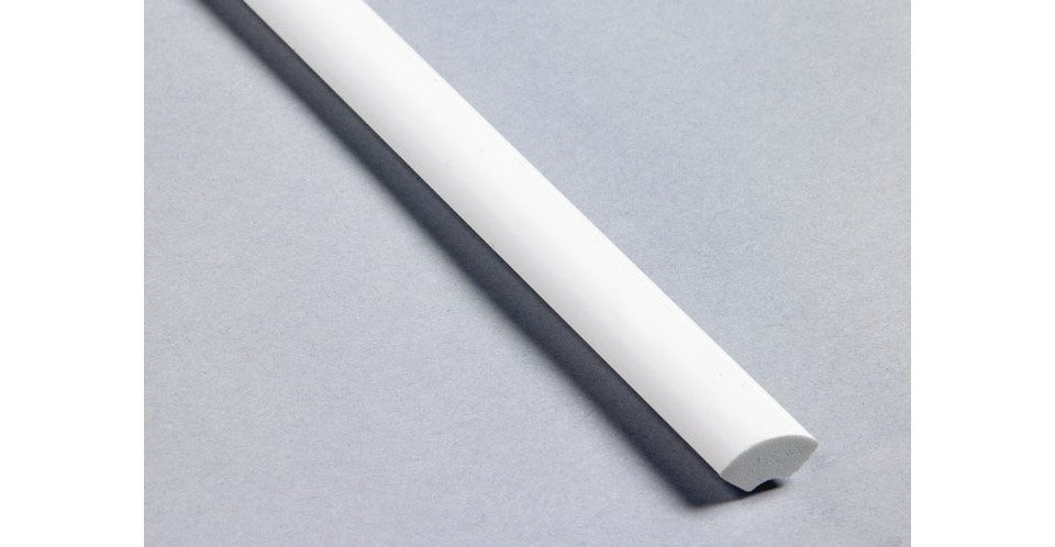 Primo Sockelleiste Primo Viertelstab 90 cm 10 x 10 mm weiß