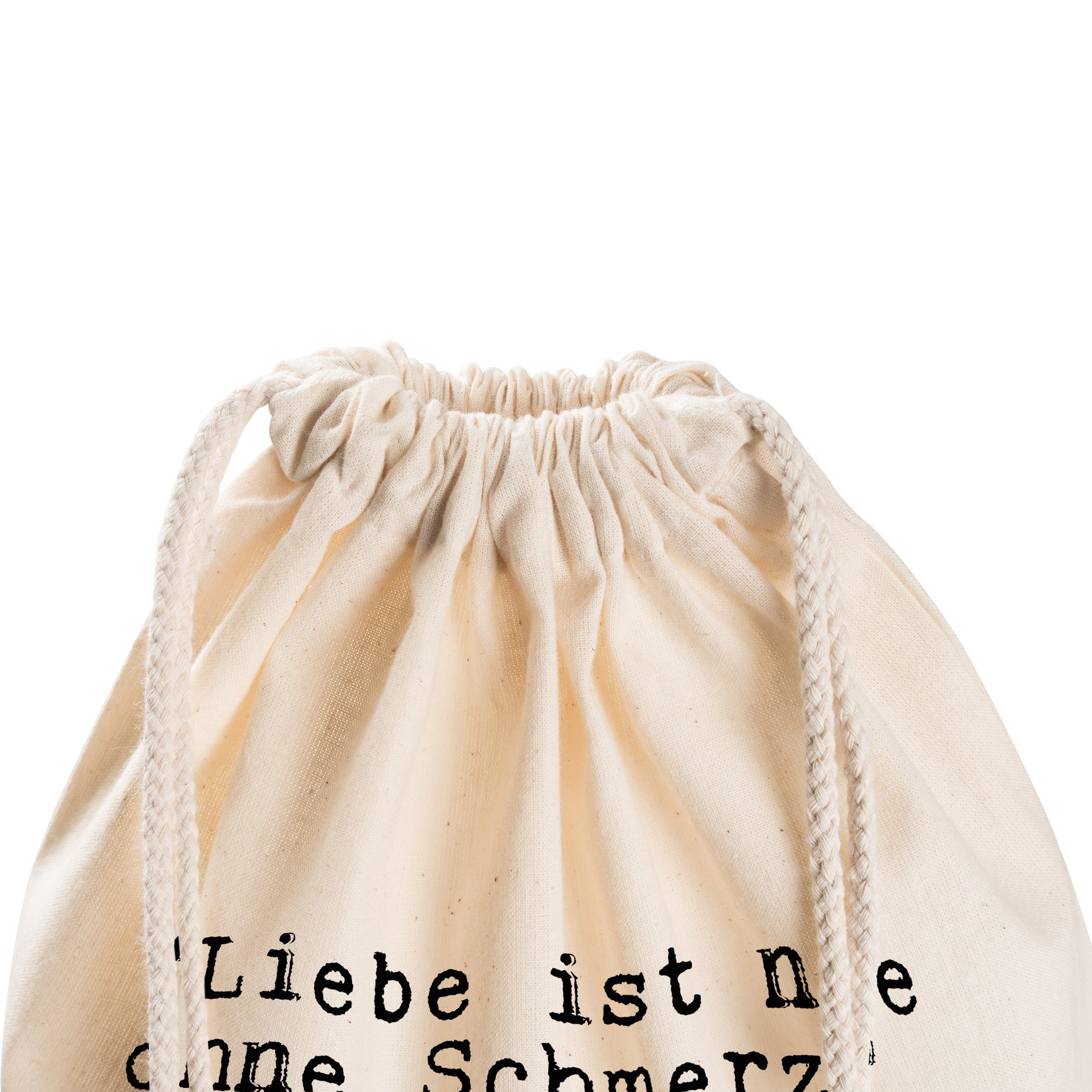 "Liebe ist - - (1-tlg) Transparent Sporttasche ohne... H Geschenk, Mr. Panda Mrs. Liebeskummer Liebe & nie