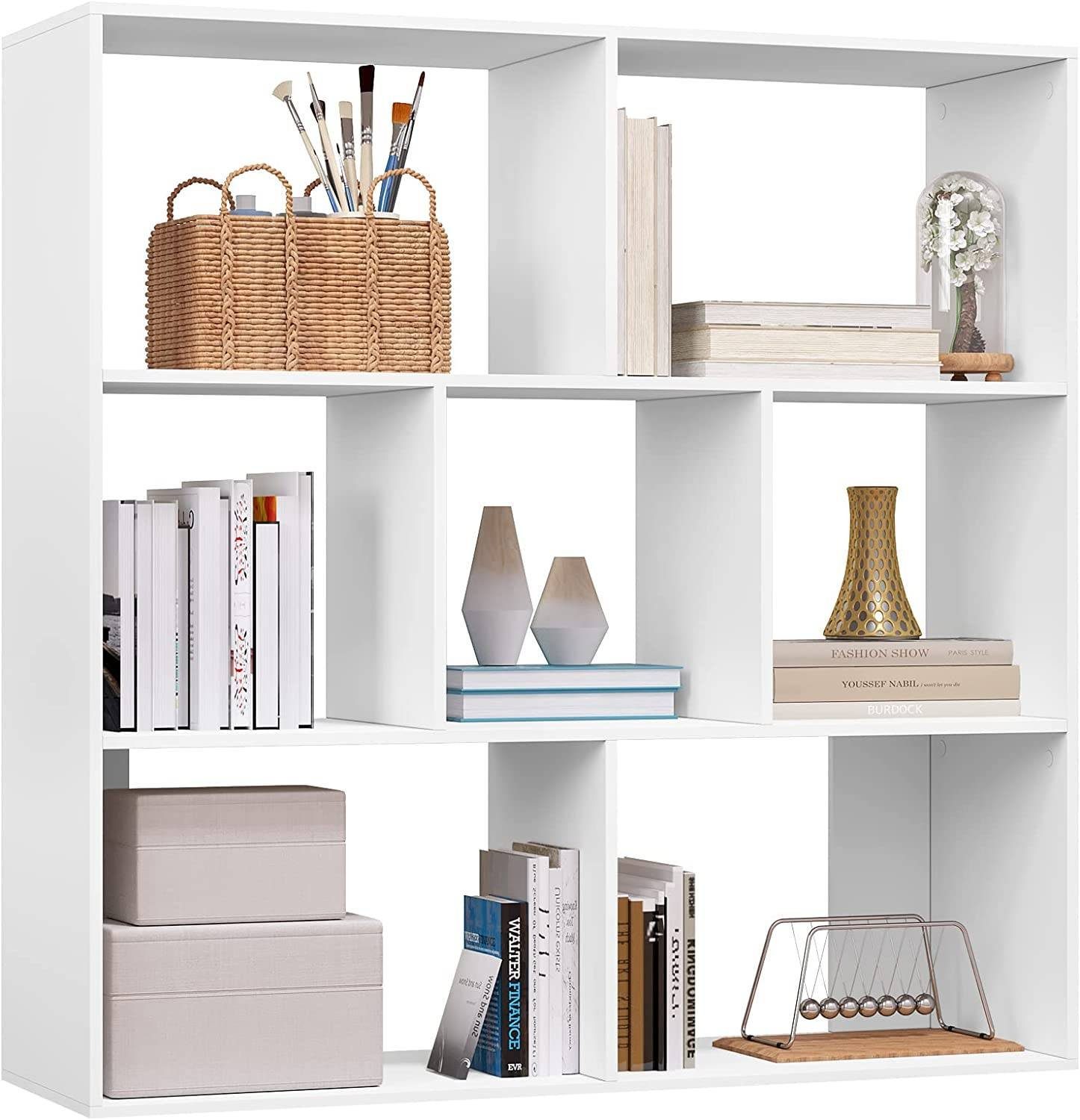 EUGAD Bücherregal, 1-tlg., Würfelregal mit 7 Fächern, Raumteiler 100x100x30 günstig online kaufen