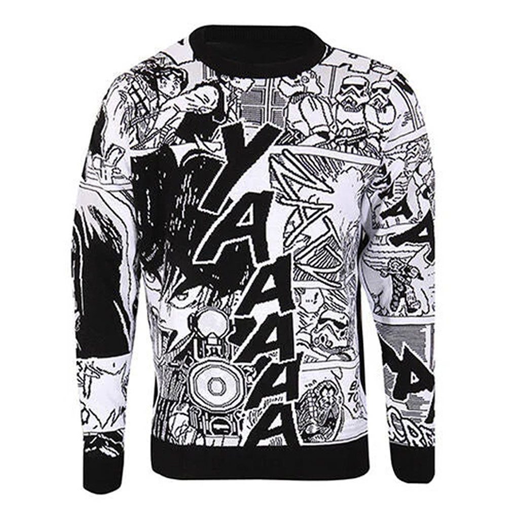 Star Wars Weihnachtspullover Manga Panels Black & White Christmas Sweater Pulli