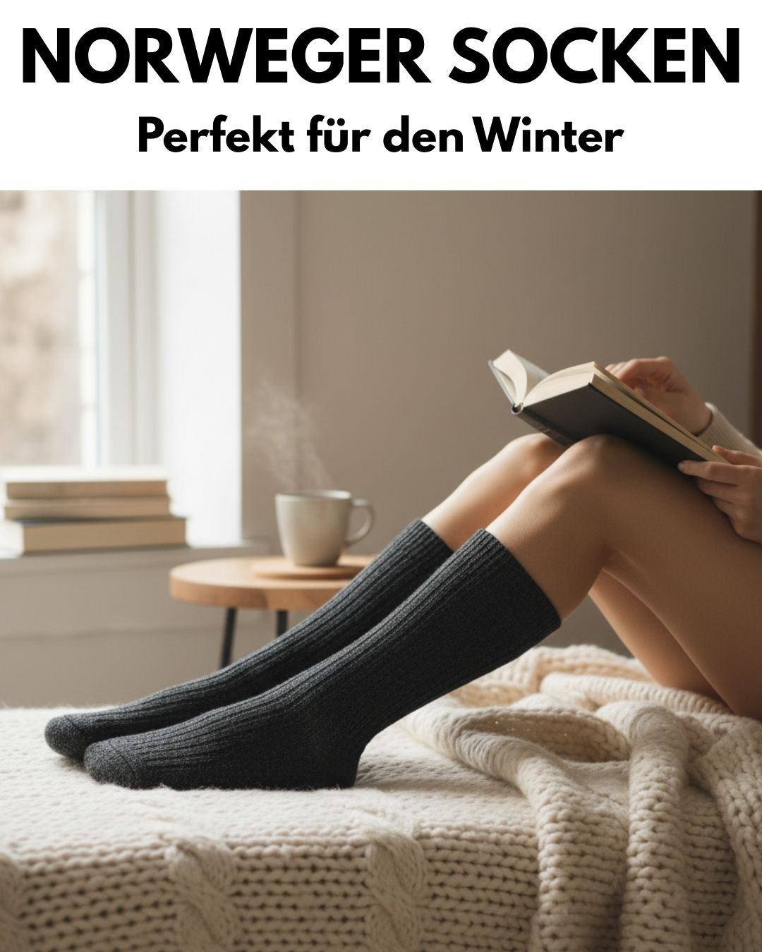 sockenkauf24 Norwegersocken Wintersocken warme Wollsocken Damen & Herren (Anthrazit, 6-Paar, 47-50) gepolsterte Frotteesohle - 20100