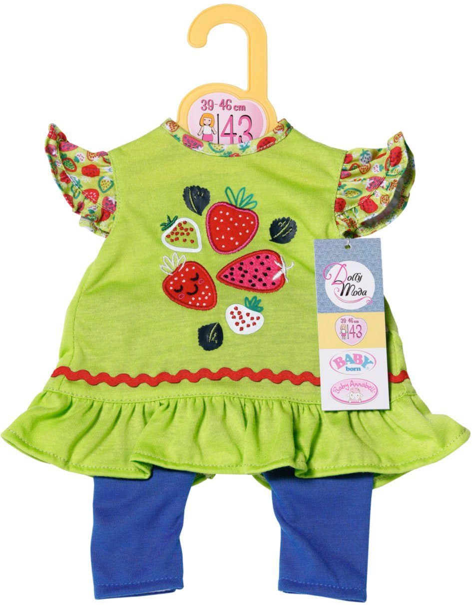 Zapf Creation® Puppenkleidung Dolly Moda, Erdbeeren Outfit 43 cm