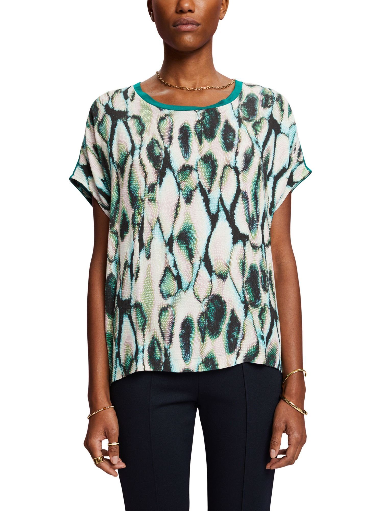 Materialmix, EMERALD aus ECOVERO™ GREEN Collection T-Shirt Esprit (1-tlg) T-Shirt LENZING™
