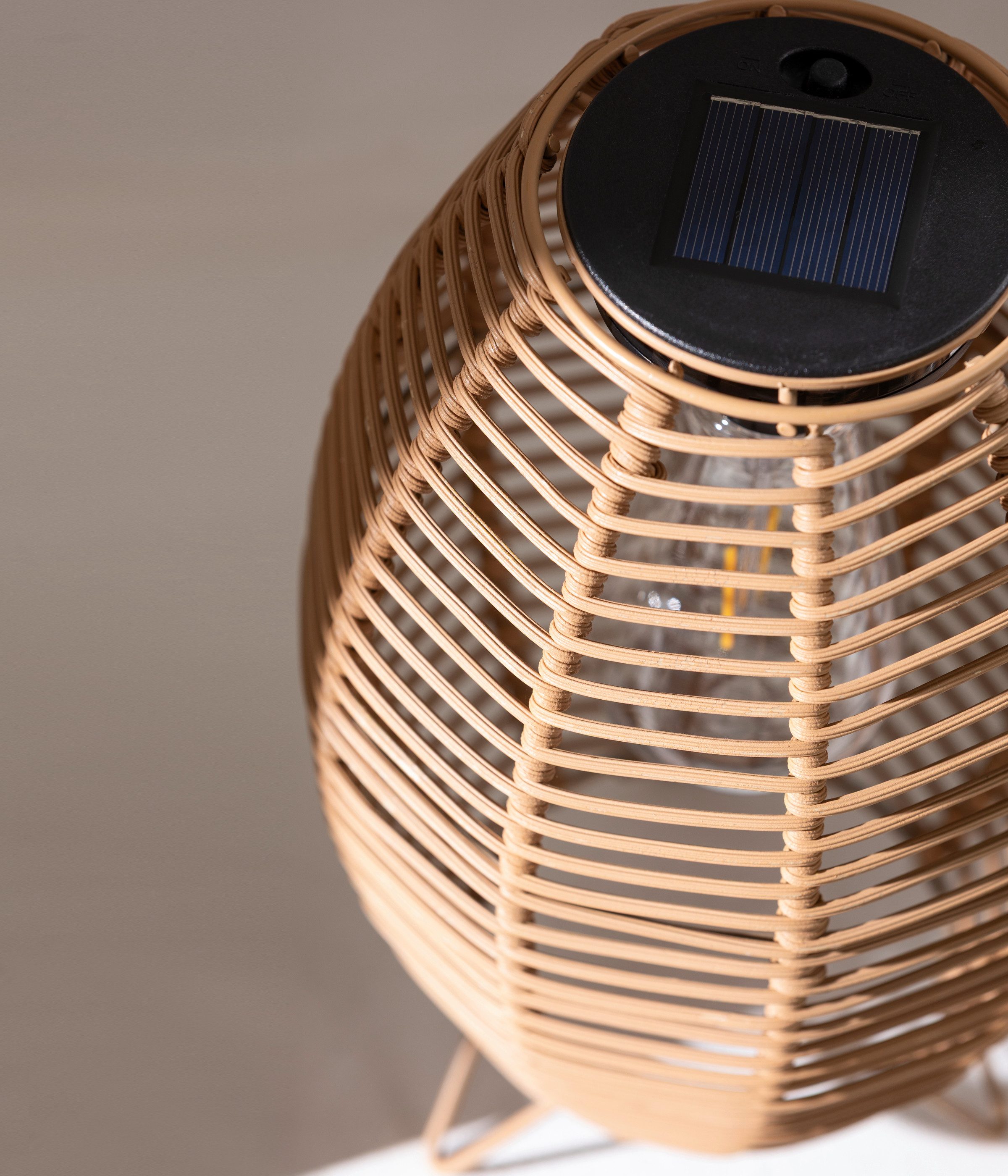 Dehner LED Solarleuchte Solar-Laterne Mila, Lichtfarbe warmweiß, Ø 17.5 cm, Höhe 26.5 cm, Warmweiß, Outdoor Leuchte mit Leuchtdauer bis zu 6 h