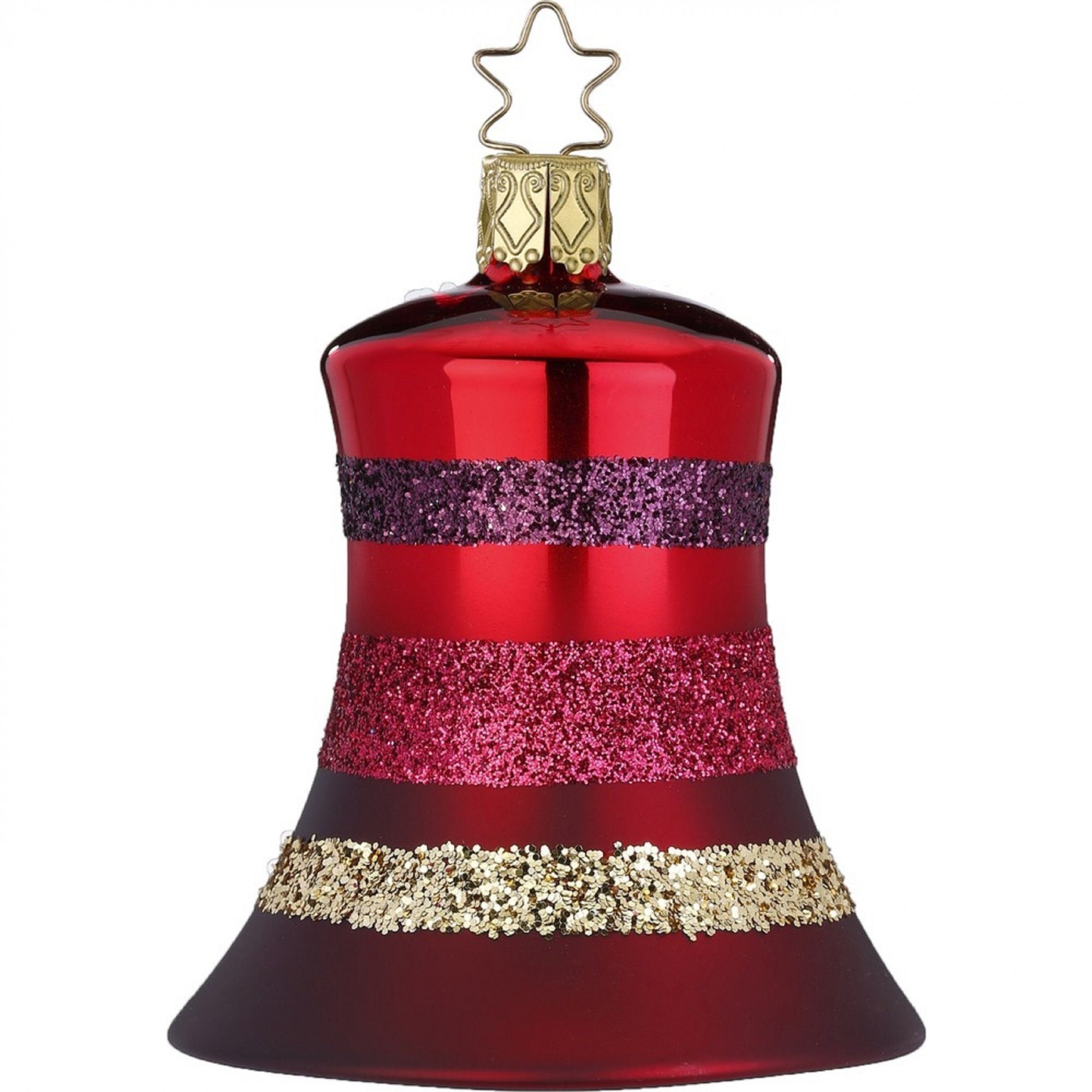 INGE-GLAS® Christbaumschmuck Inge-Glas Christbaumanhänger Glocke, 8,5cm