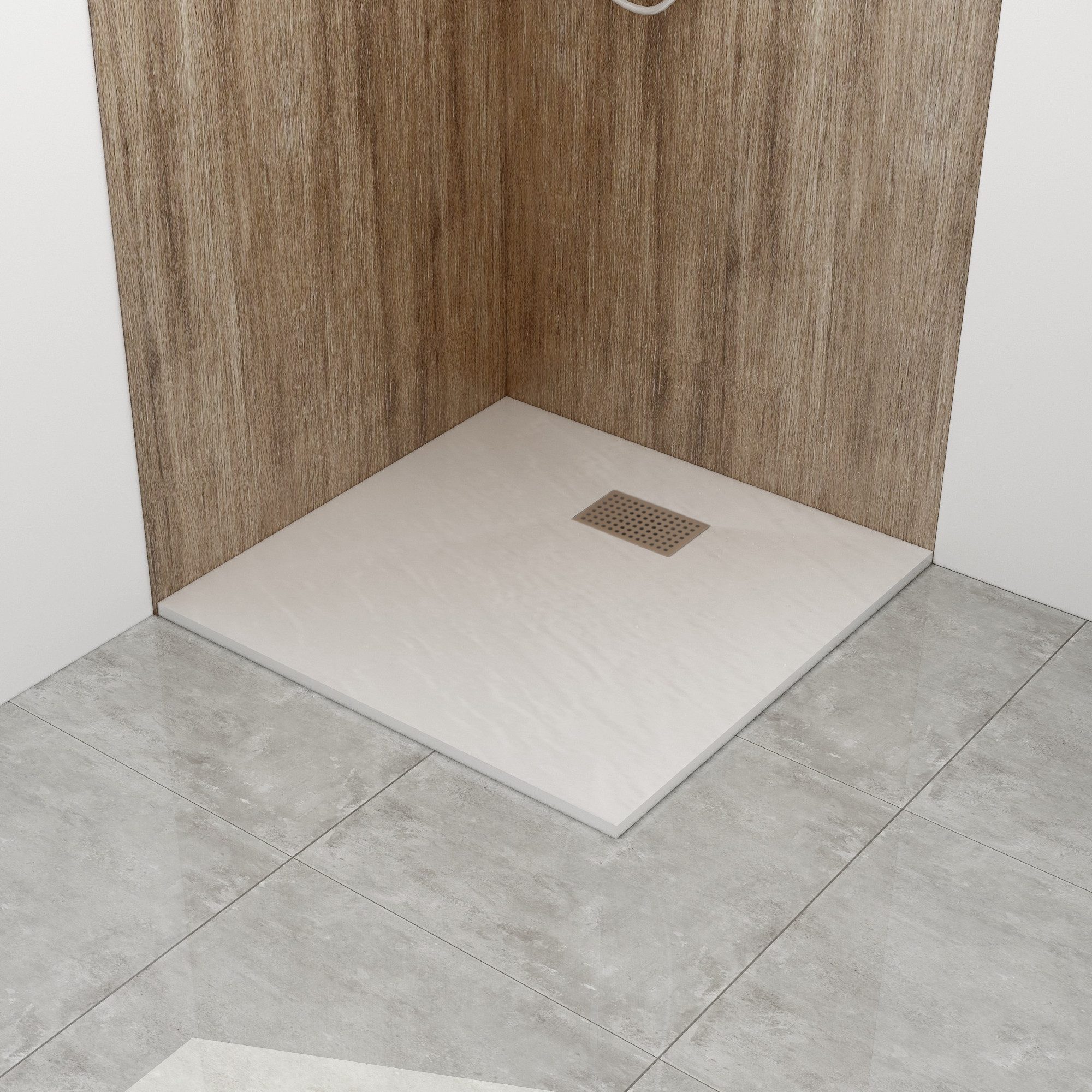 WITEN&NOCK Duschwanne Superflach Duschtasse mit Edelstahl Abflussrinne mit günstig online kaufen