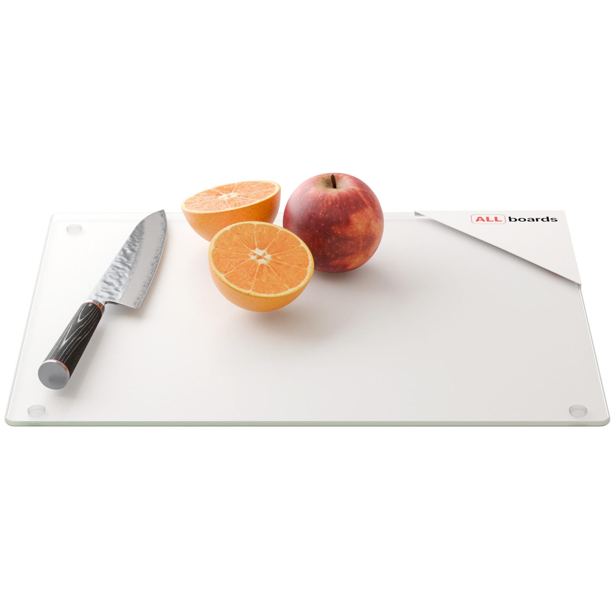 ALLboards Schneidebrett Glas Herdabdeckplatte Schneidebrett 30x40 cm Arbeitsplatte Herdschutz, Glas