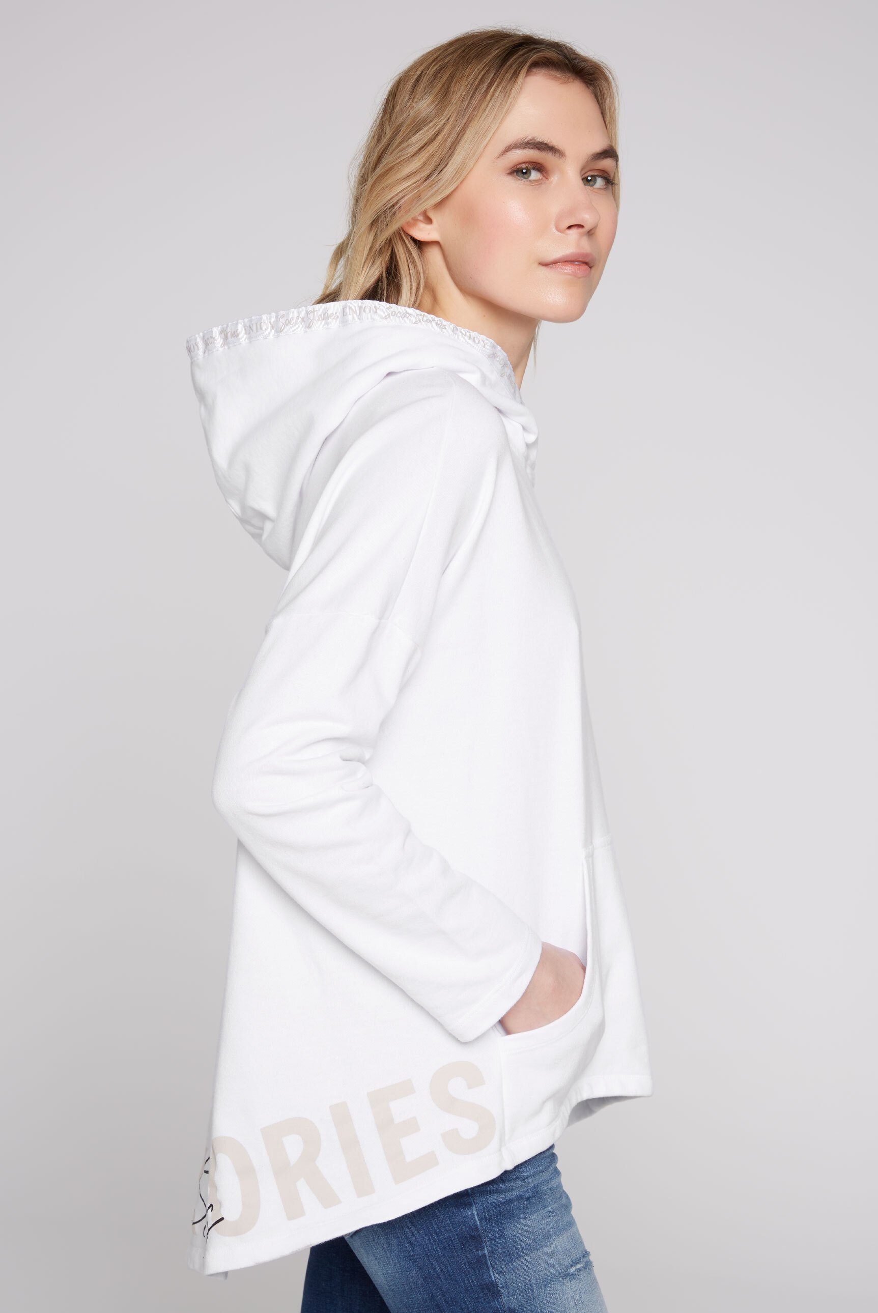 SOCCX Kapuzensweatshirt mit verlängertem Saum hinten