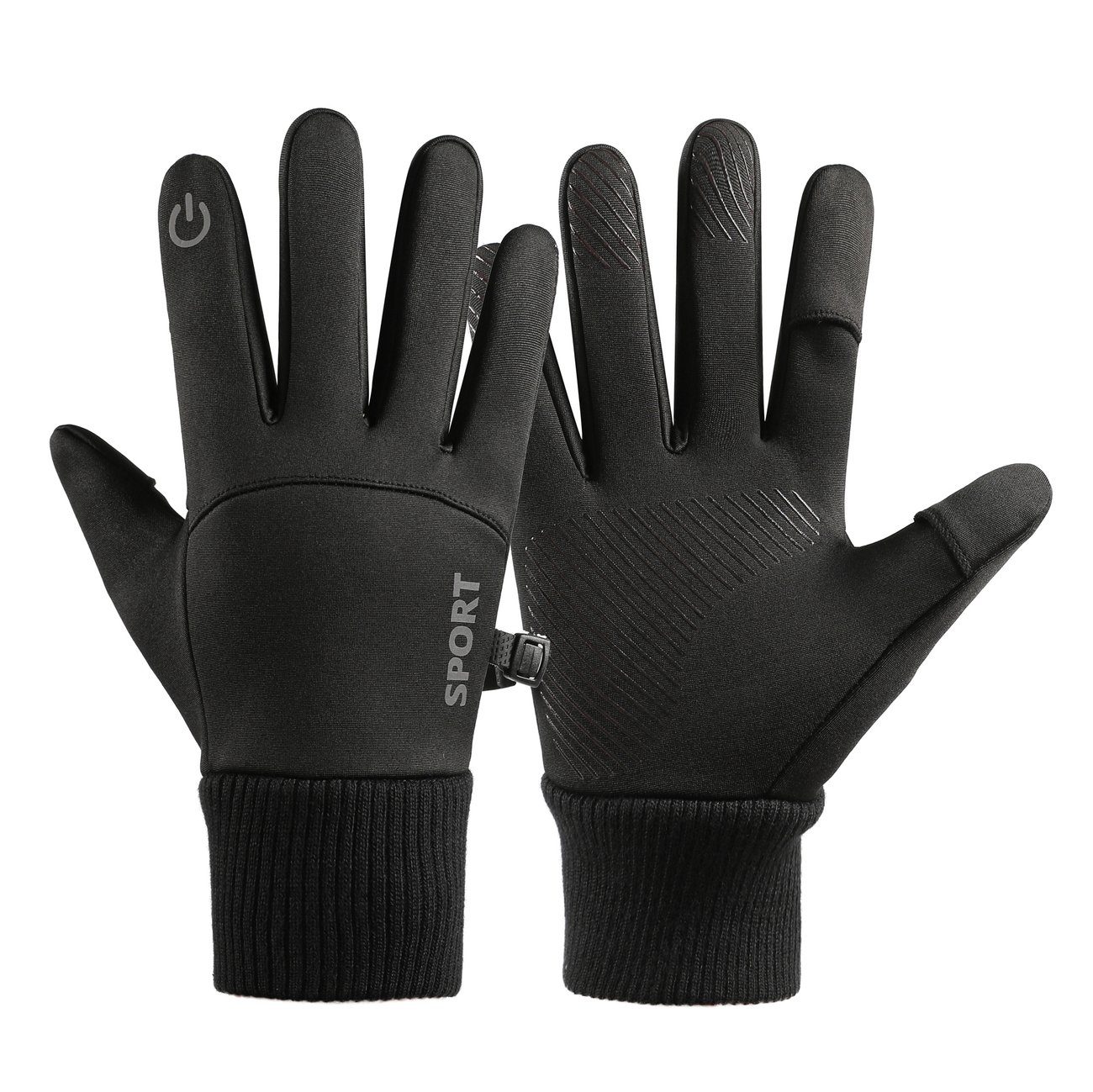 COFI 1453 Fäustlinge Isolierte Sport-Handyhandschuhe Unisex Outdoor Handschuhe Grau