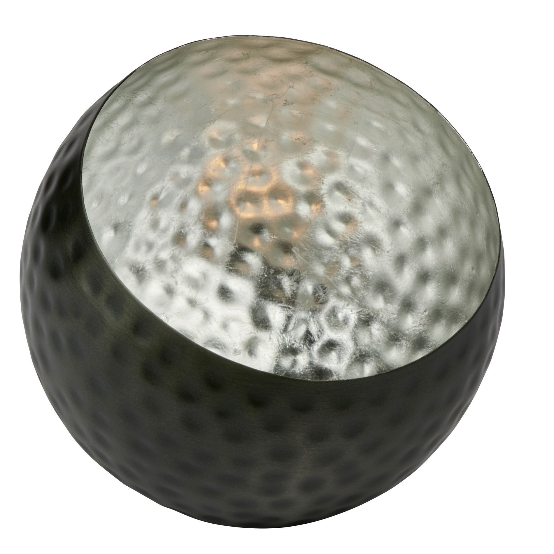 Lambert Windlicht Cami Windlicht Eisen graphit, innen silber H 14