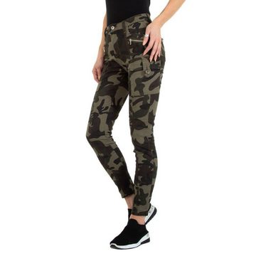 Ital-Design Skinny-fit-Jeans Damen Freizeit Skinny Jeans in Camouflage