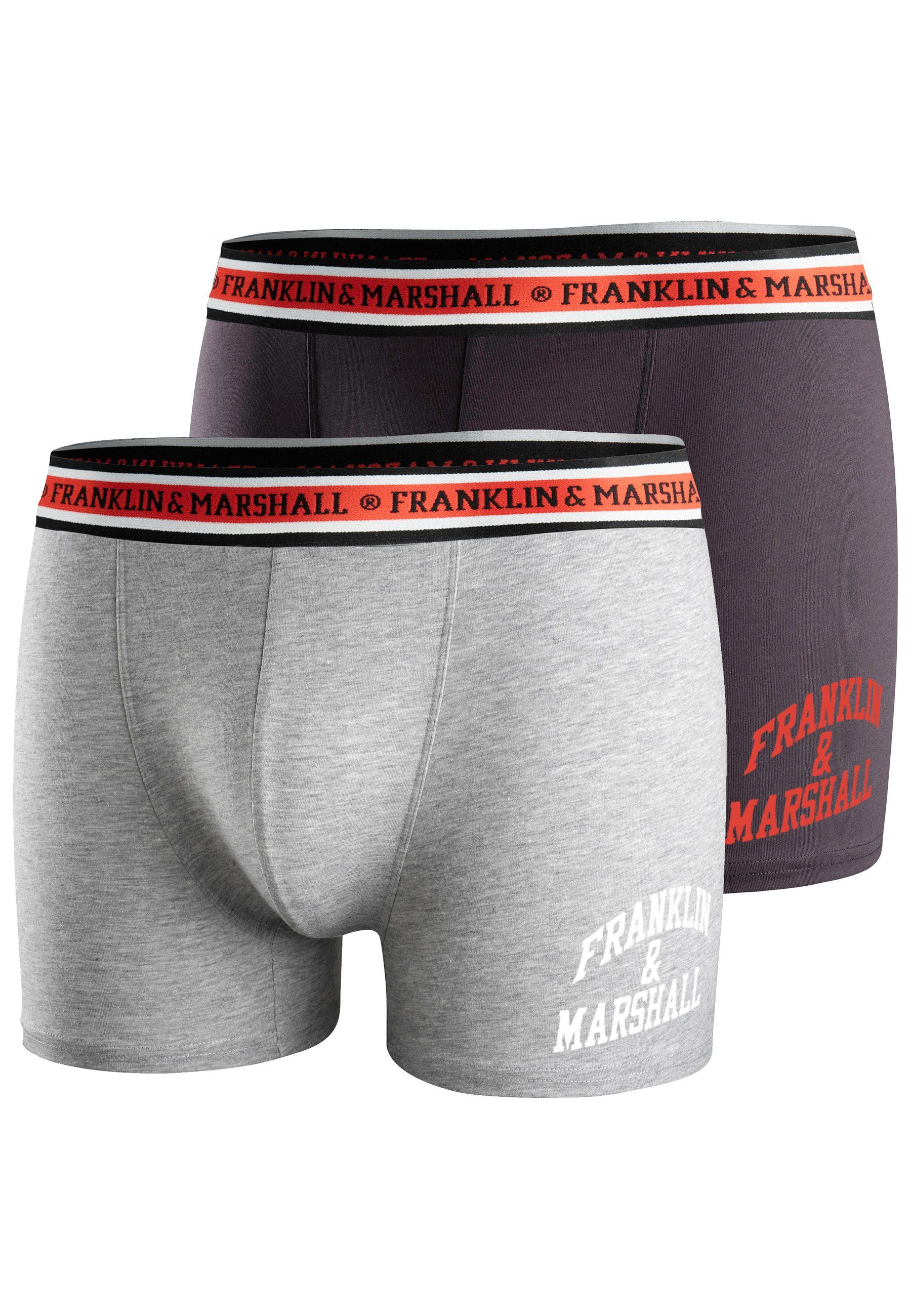 FRANKLIN AND MARSHALL Boxershorts Summer Storm (1-St) Dunkelgrau-Meliert