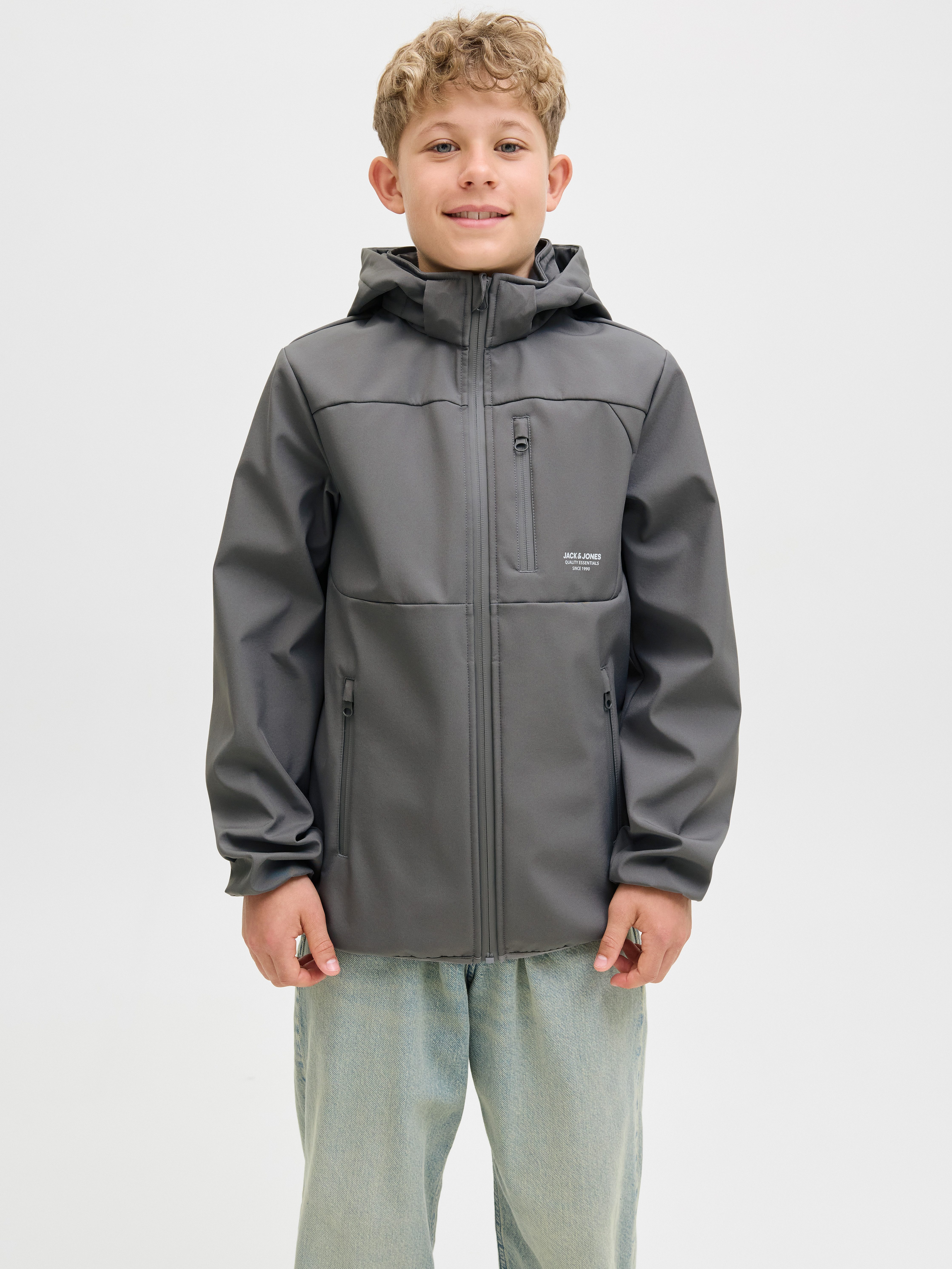 Jack & Jones Junior Softshelljacke JJTHEO wasserabweisend und pflegeleicht für Alltag Polyester, regular fit