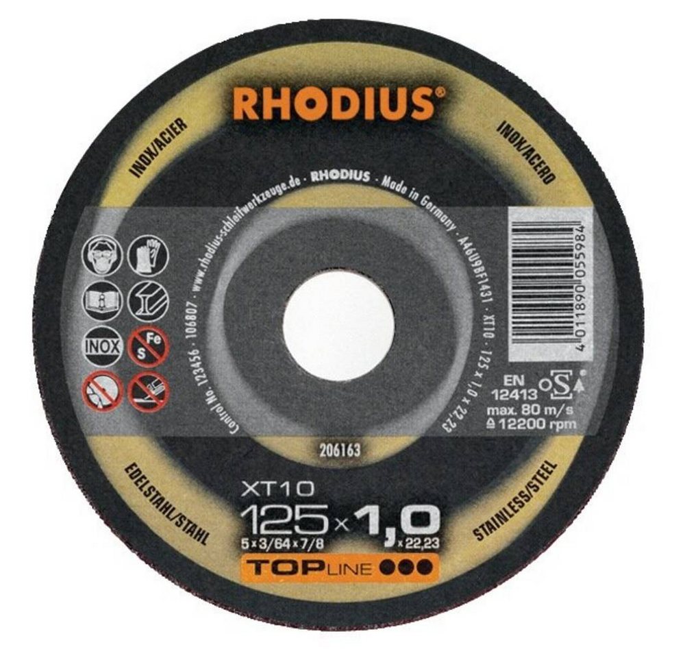Thumbnail - Rhodius Trennscheibe XTK10, Extradünne Trennscheibe 180 x 1.5 x 22.23