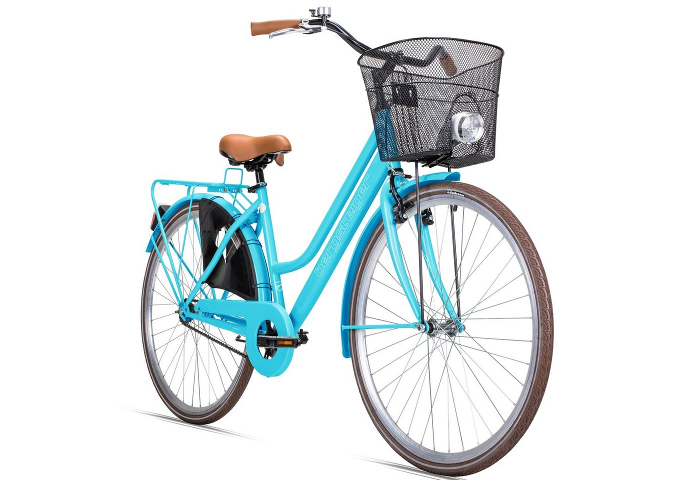 bergsteiger Cityrad Amsterdam 26, 28 Zoll Damenfahrrad, ab 150 cm, Korb, 1 Gang, V-Bremse & Rücktrittbremse
