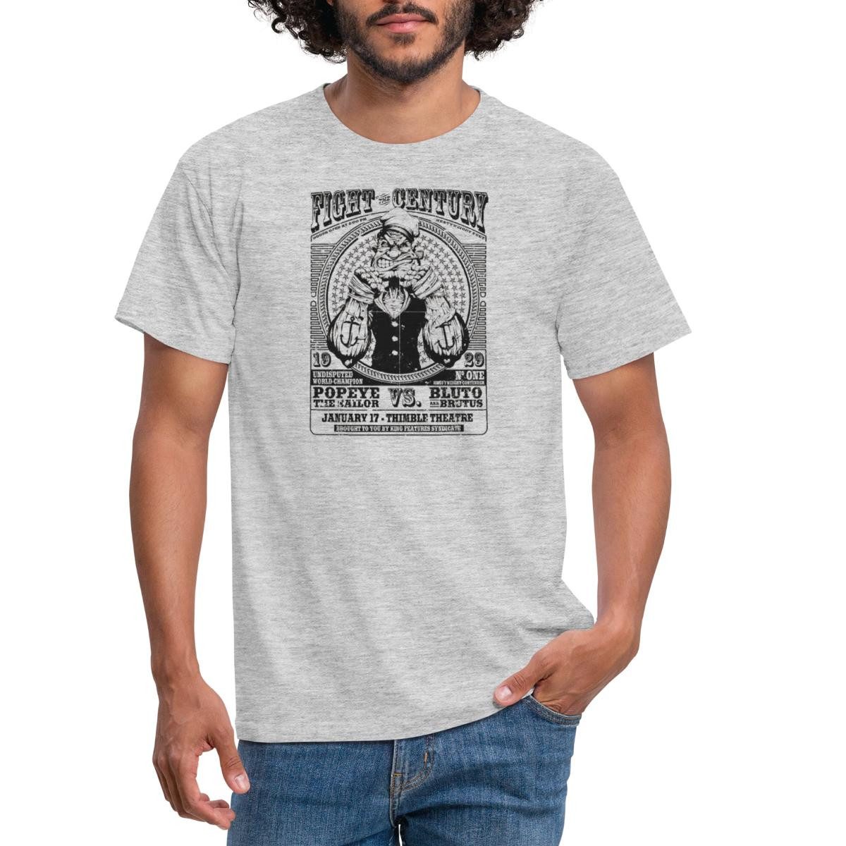 Spreadshirt T-Shirt Popeye Kampf Des Jahrhunderts Poster Männer T-Shirt (1-tlg)